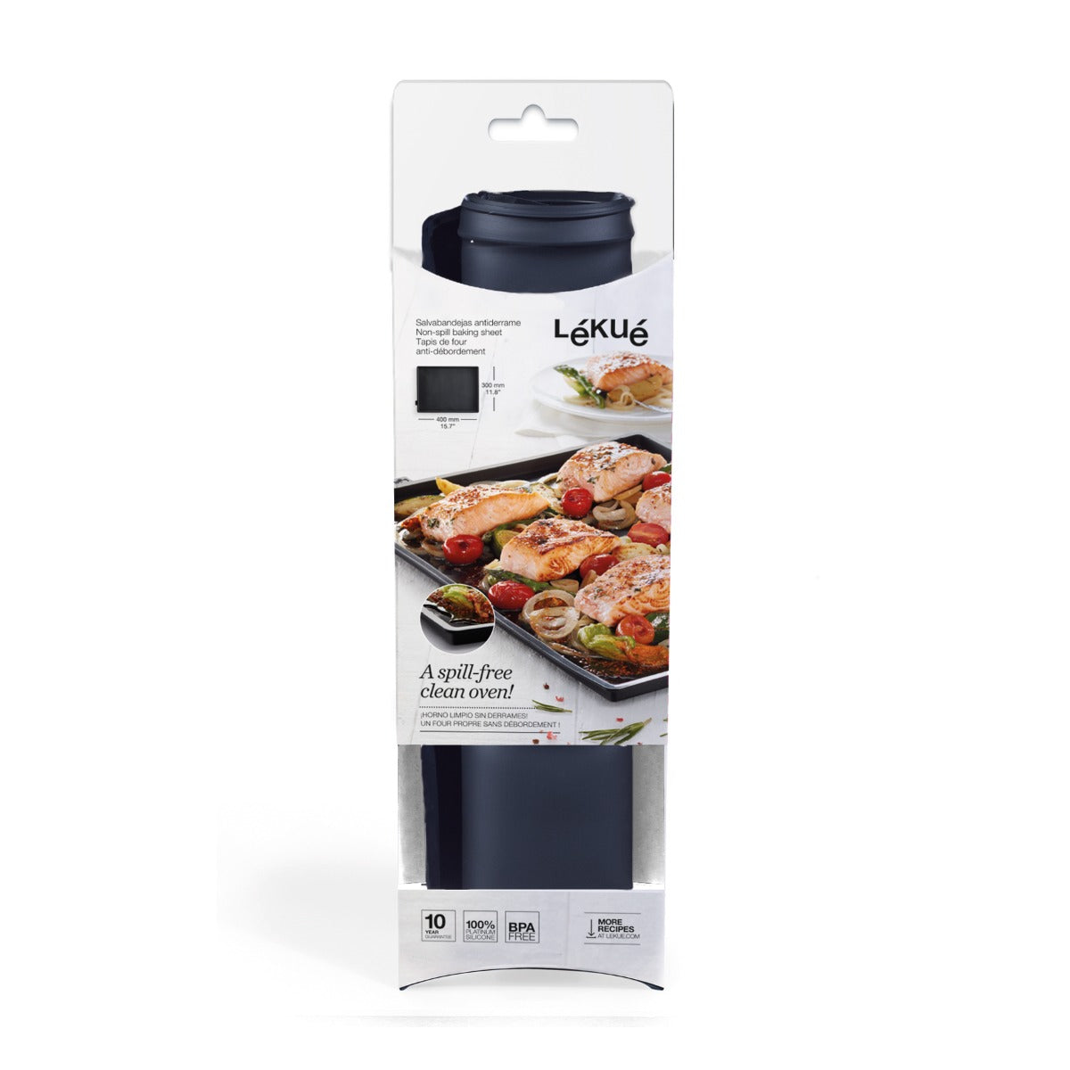 Lékué Non Spill Baking Sheet 40 x 30cm Black