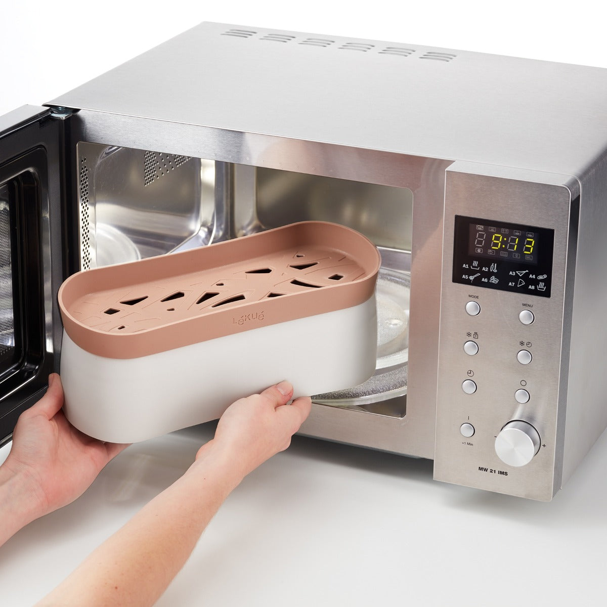 Lékué Quick Pasta Recipes Cooker 1.5L Terracotta Pink