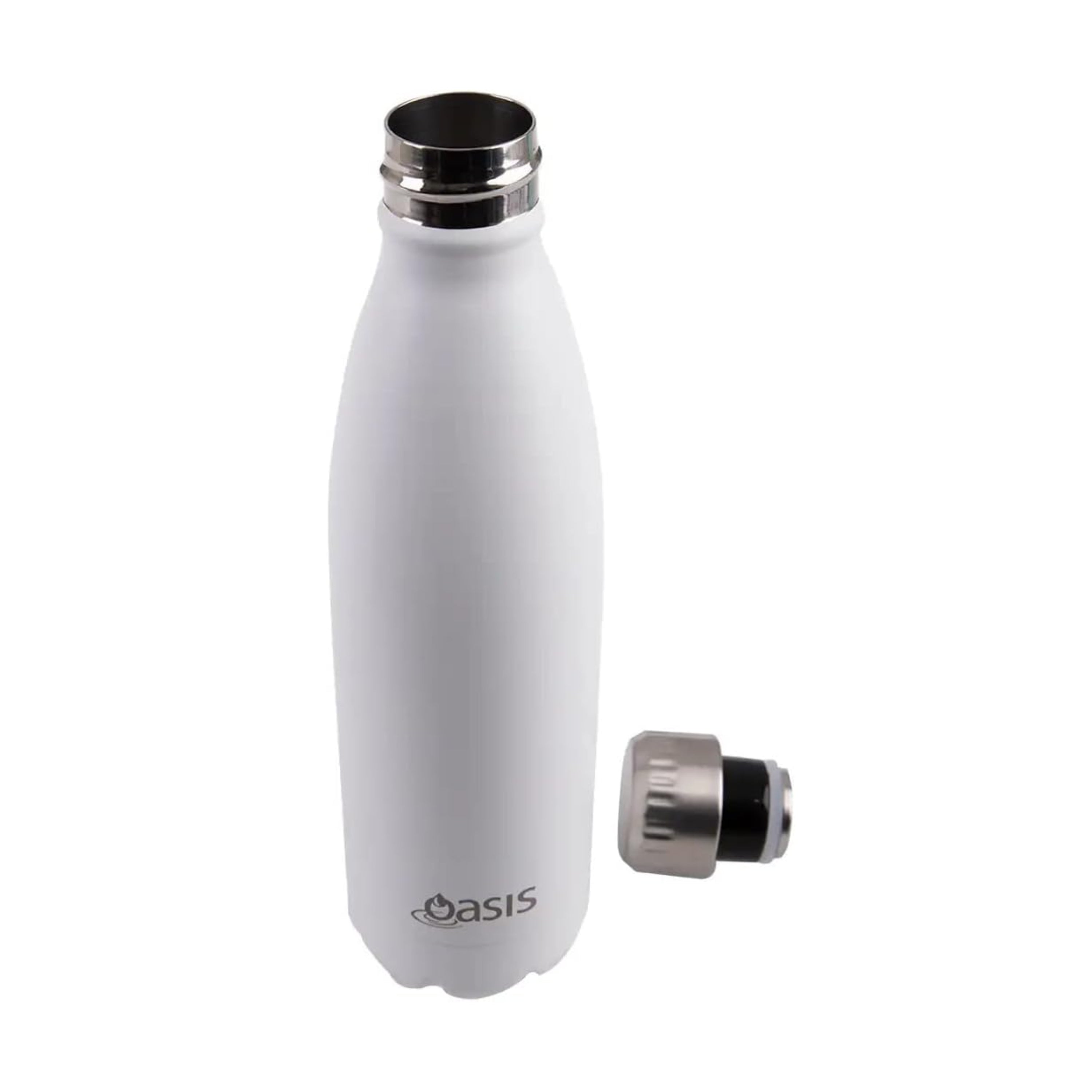 Oasis Double Wall Drink Bottle 500ml Matte White