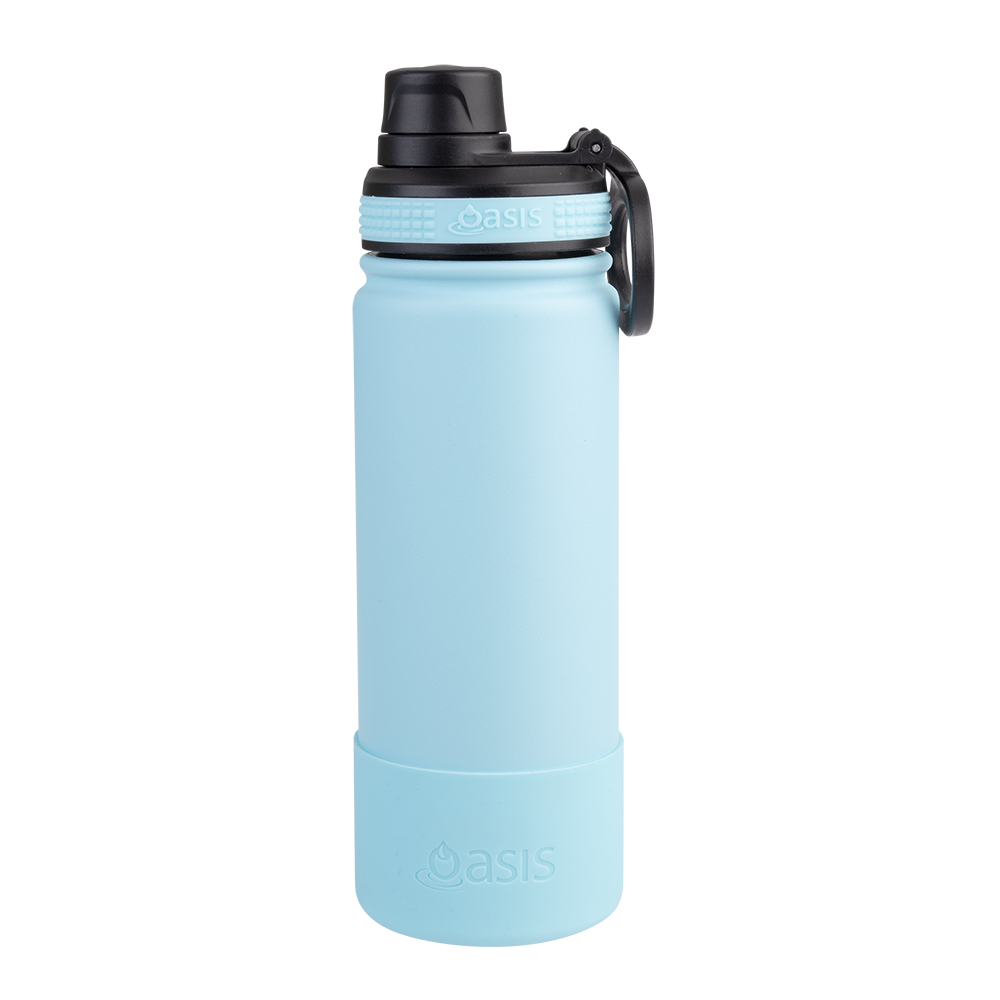Oasis Silicone Bumper To Fit Challenger Bottle 550ml - Island Blue