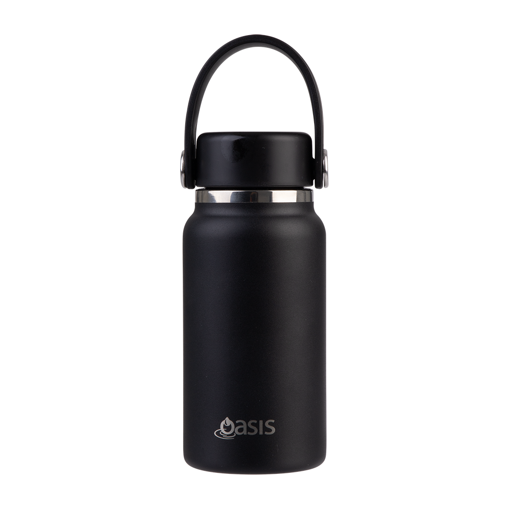 Oasis Mini Stainless Steel Insulated Bottle 200ml - Black