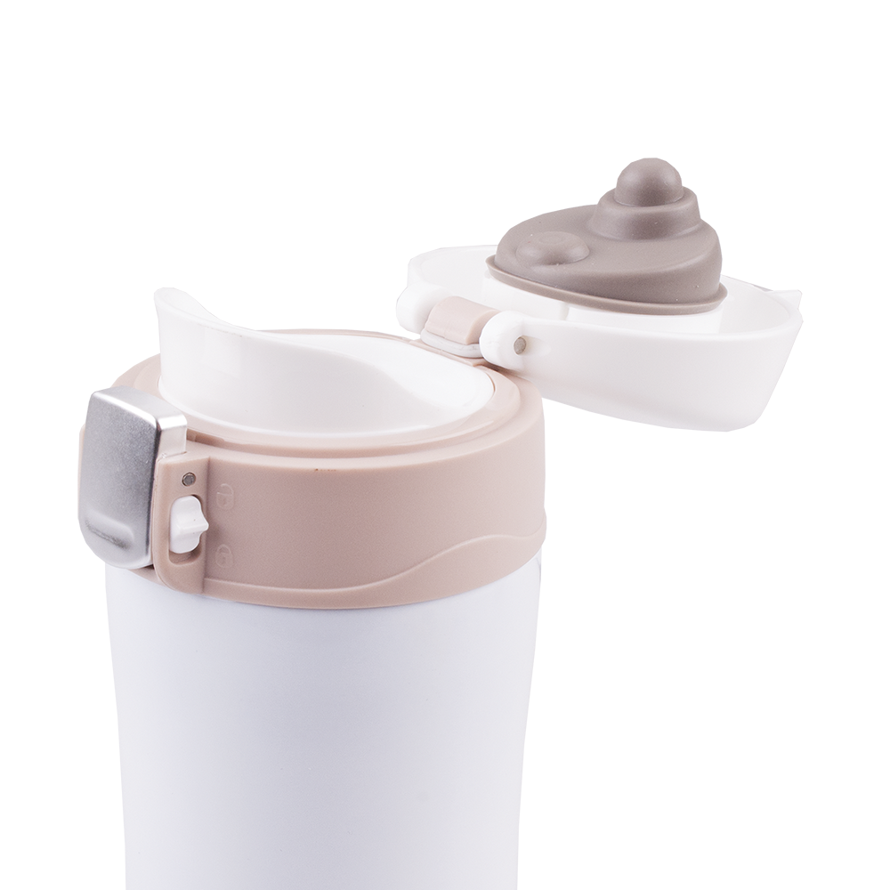 Oasis Stainless Steel Flip-Top Vacuum Flask 450ml - White