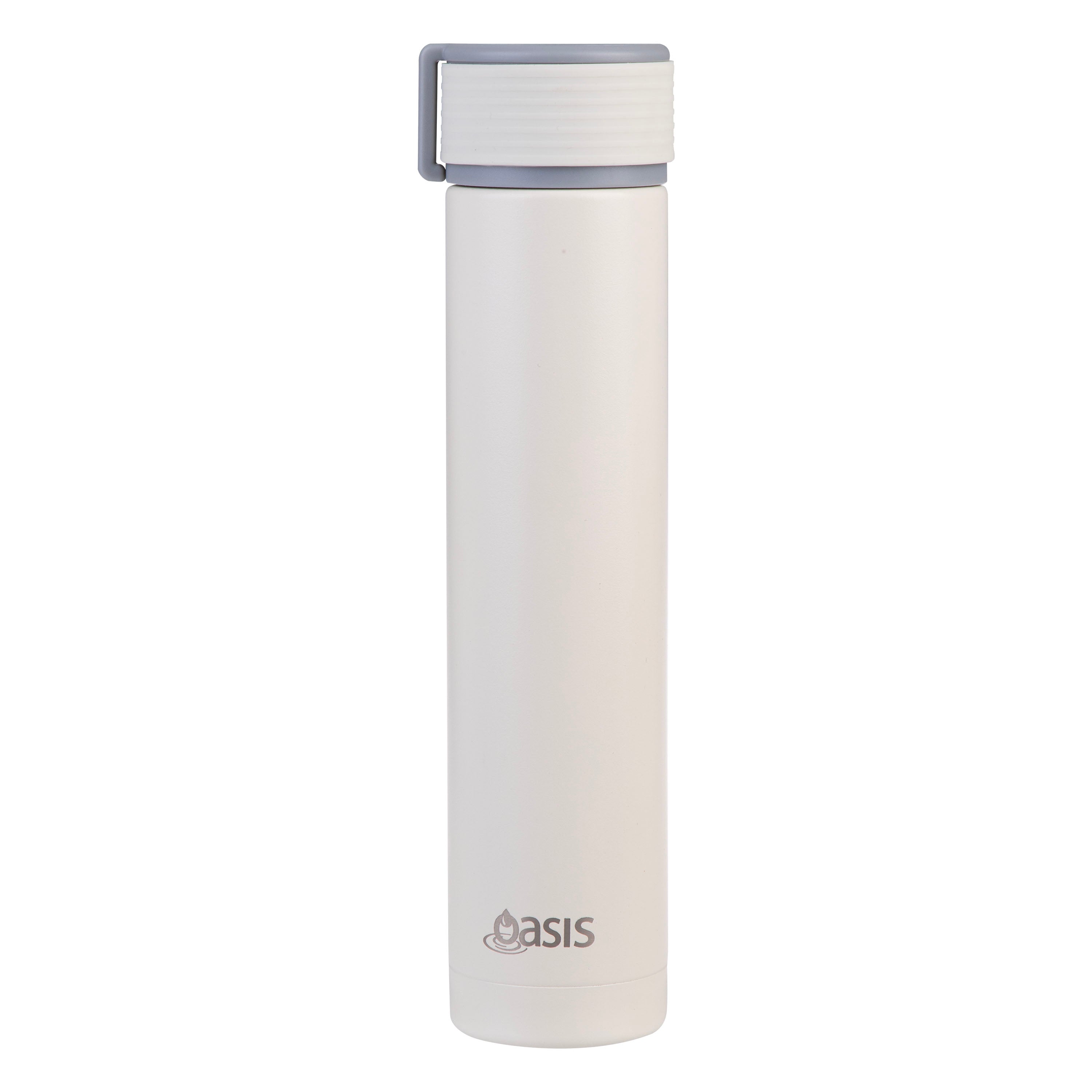 Oasis Skinny Mini Double Wall Drink Bottle with Powdercoat 250ml - Alabaster