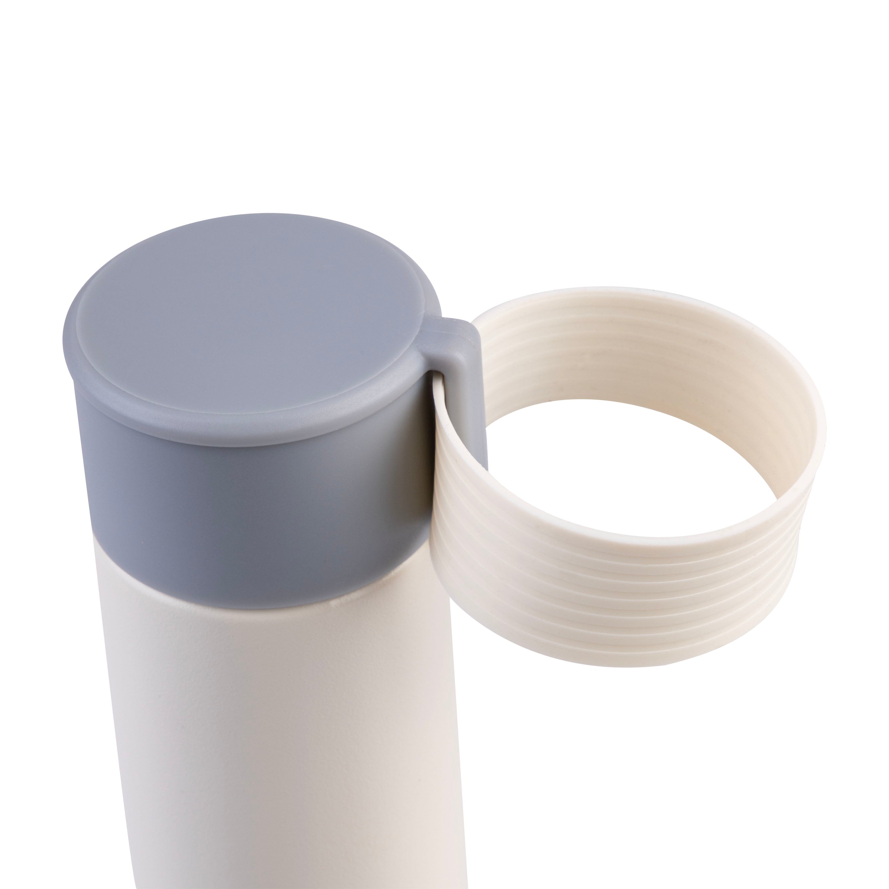 Oasis Skinny Mini Double Wall Drink Bottle with Powdercoat 250ml - Alabaster