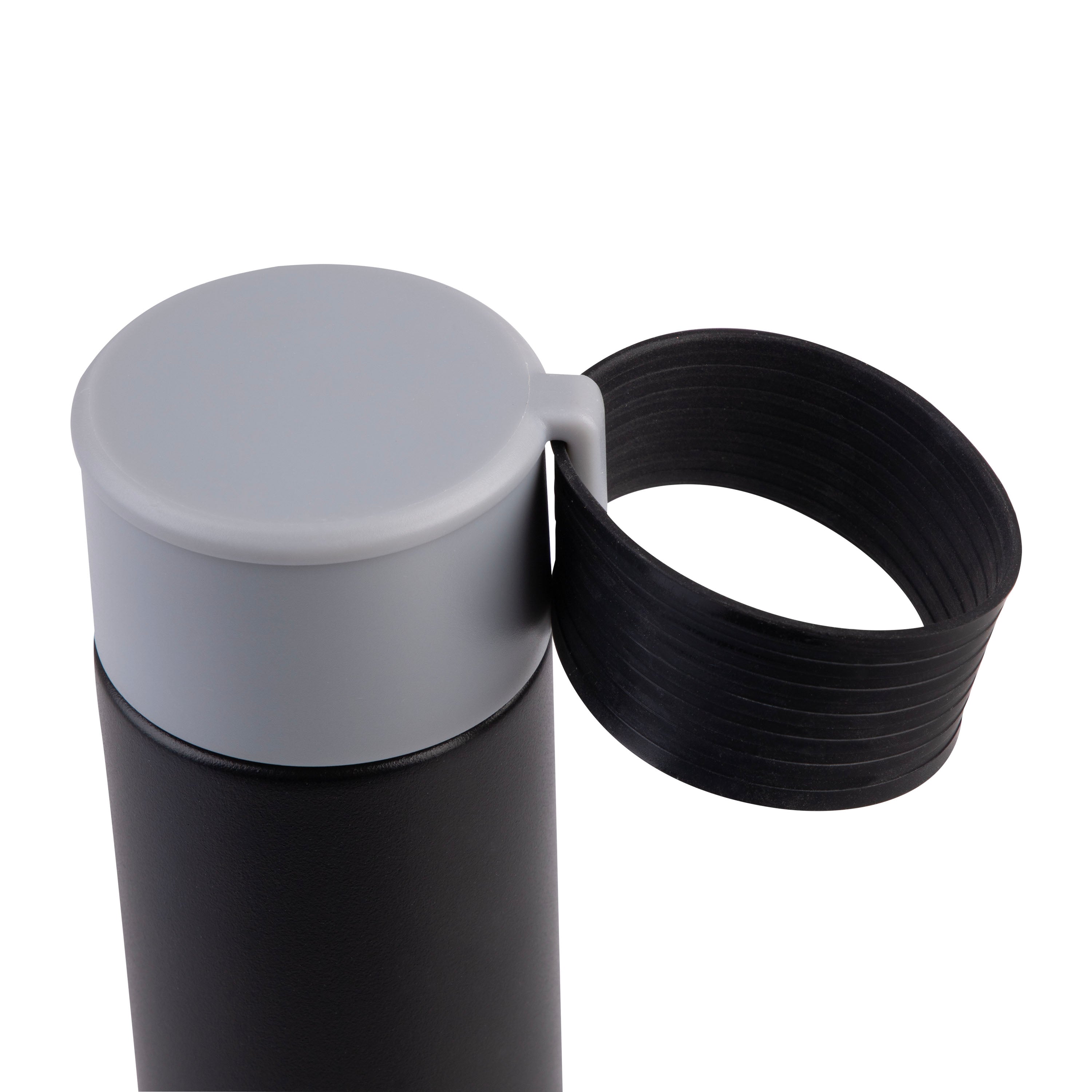 Oasis Skinny Mini Double Wall Drink Bottle with Powdercoat 250ml - Black