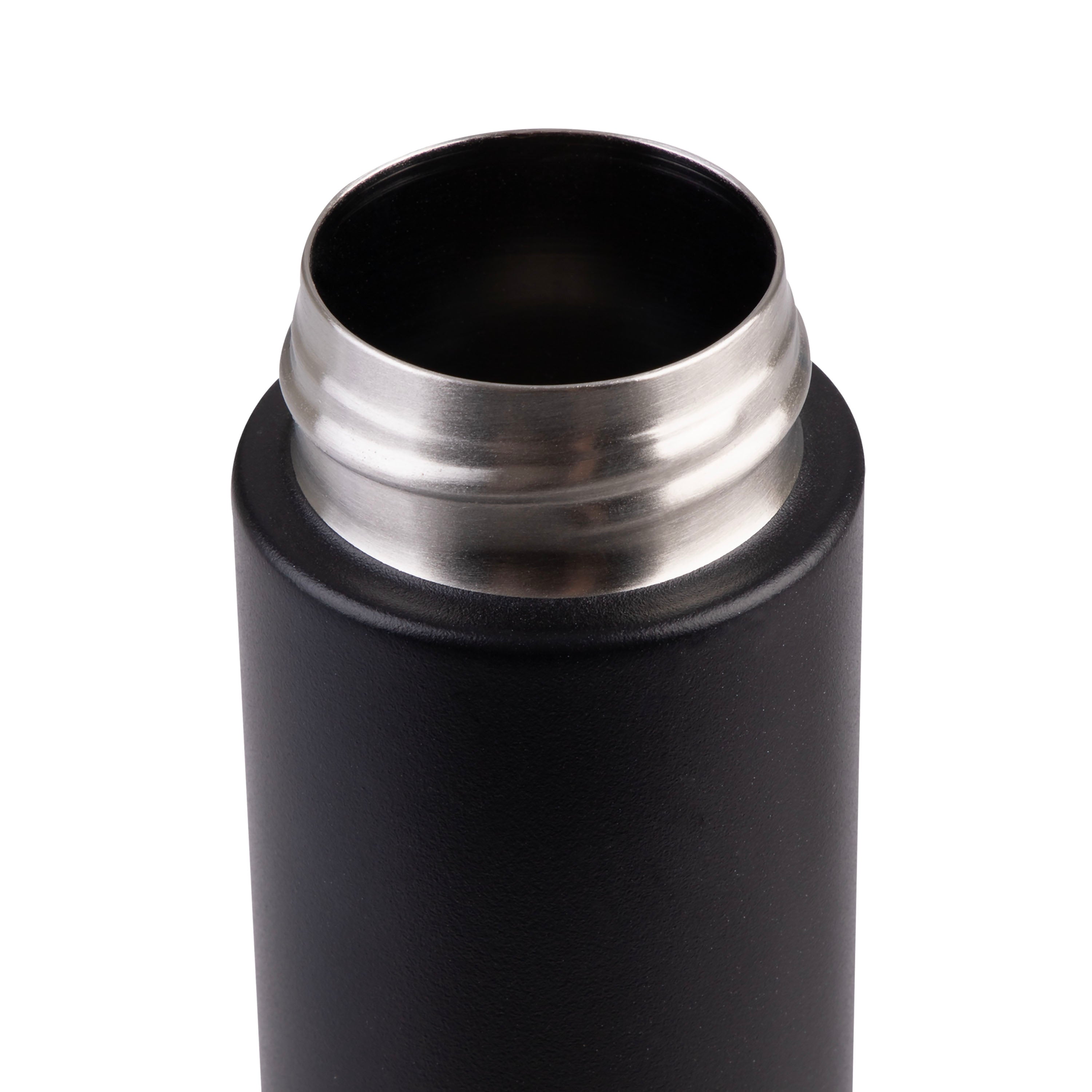 Oasis Skinny Mini Double Wall Drink Bottle with Powdercoat 250ml - Black