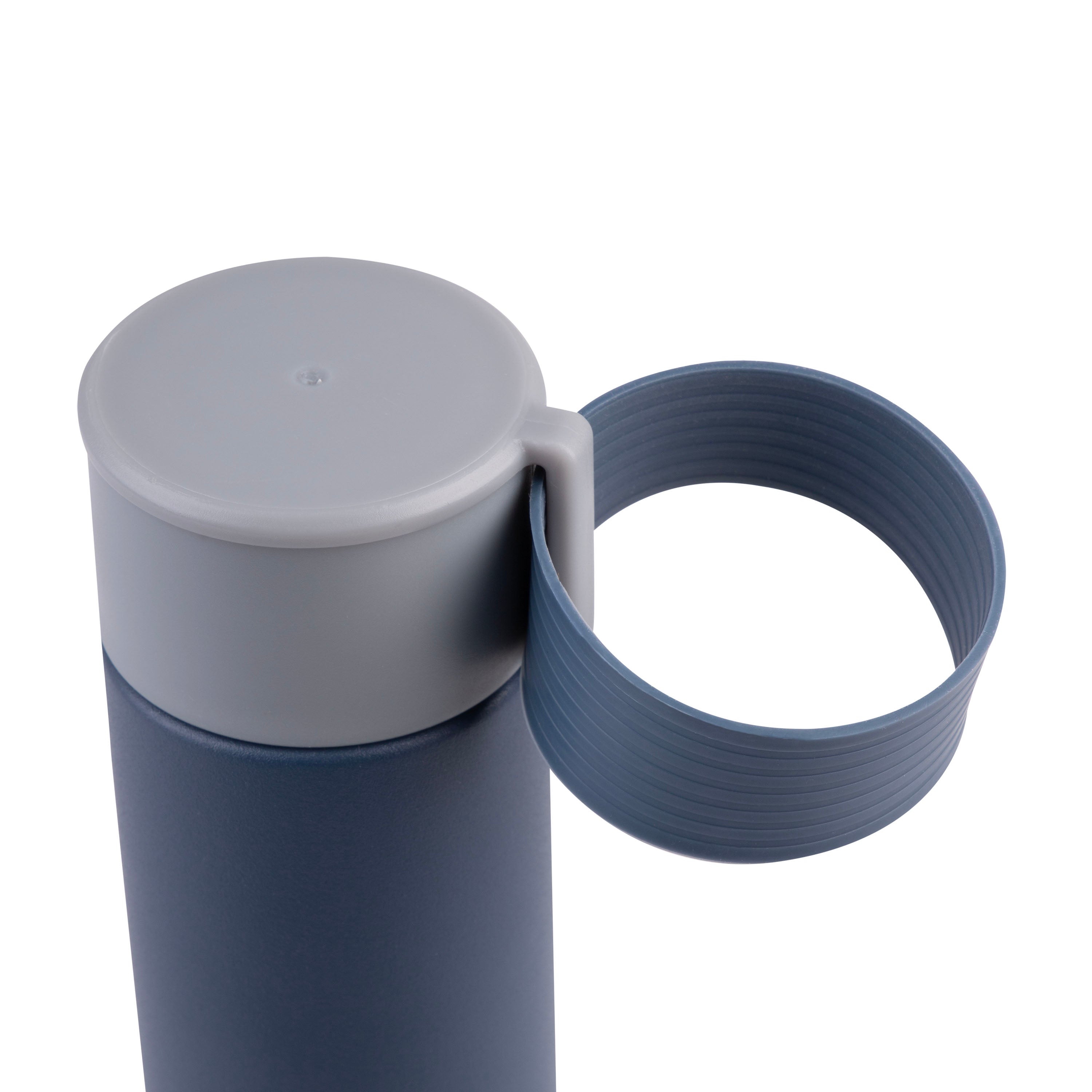 Oasis Skinny Mini Double Wall Drink Bottle with Powdercoat 250ml - Indigo