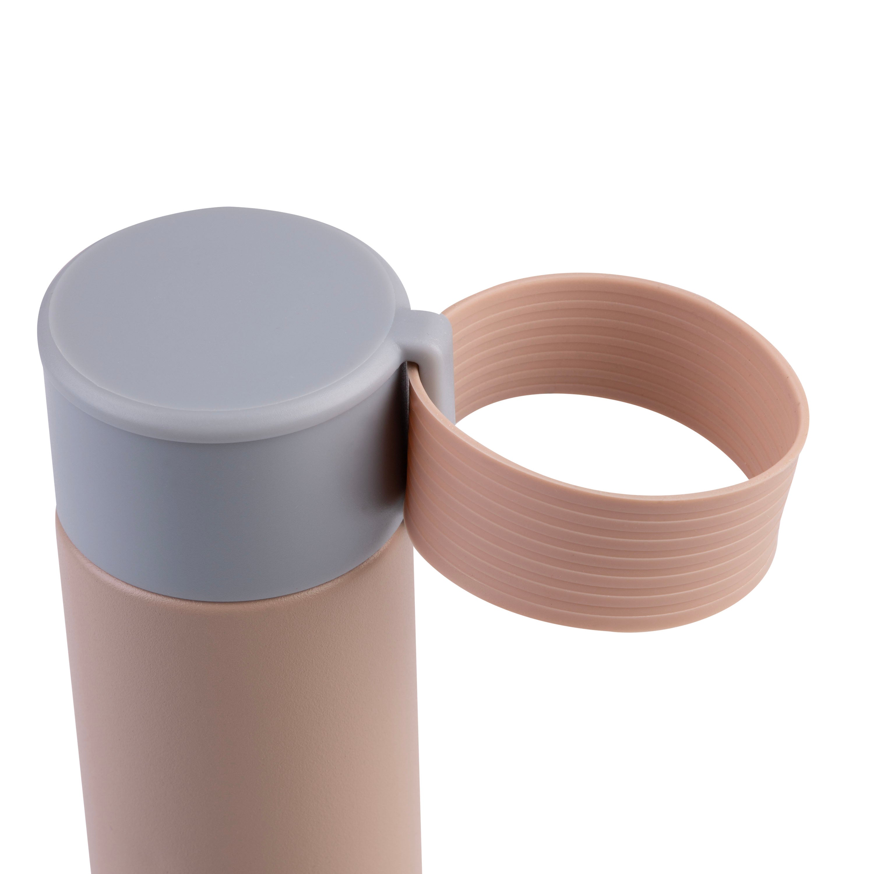 Oasis Skinny Mini Double Wall Drink Bottle with Powdercoat 250ml - Latte