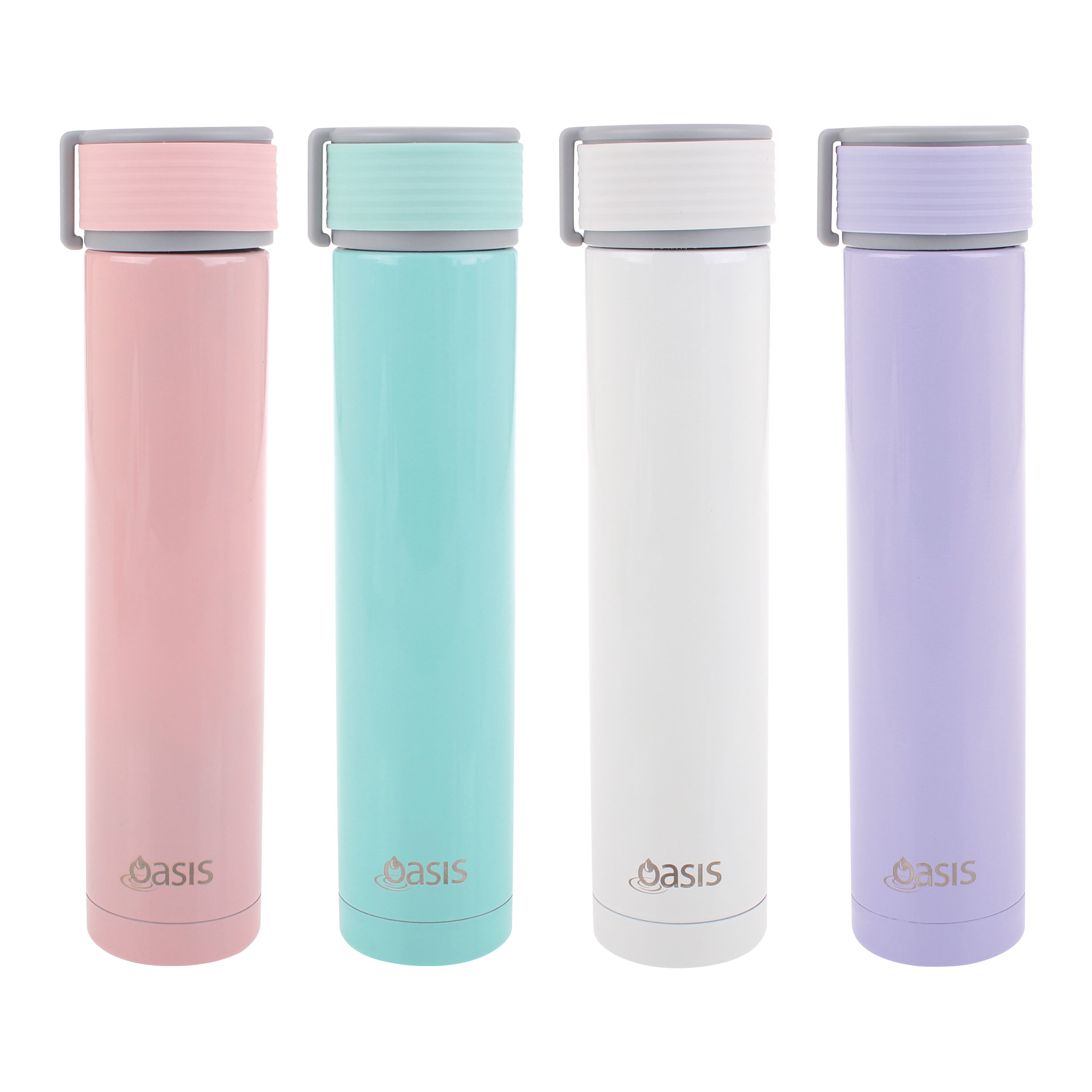 Oasis Skinny Mini Double Wall Drink Bottle 250ml - Pastel