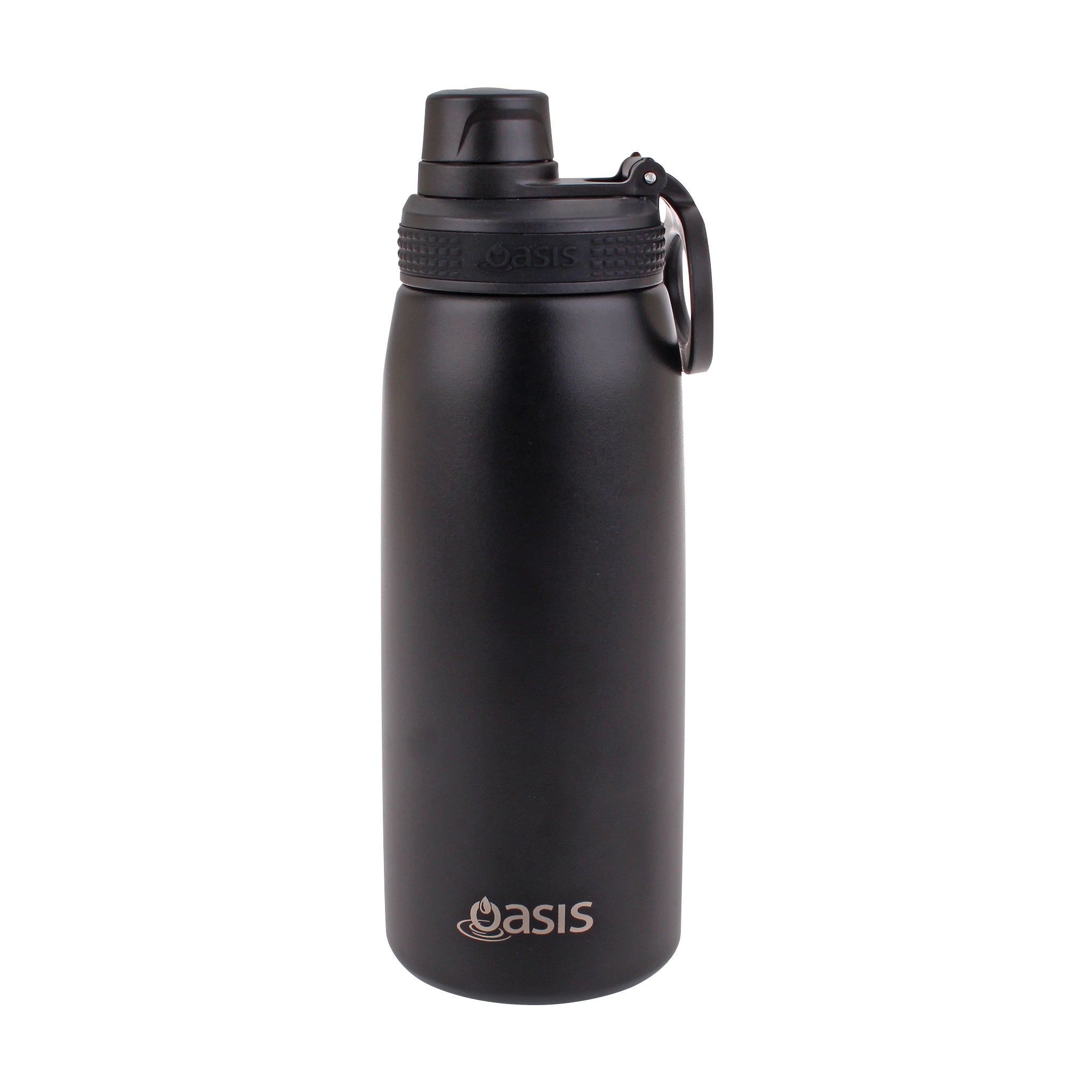 Oasis Double Wall Sports Bottle with Screw Cap 780ml - Black