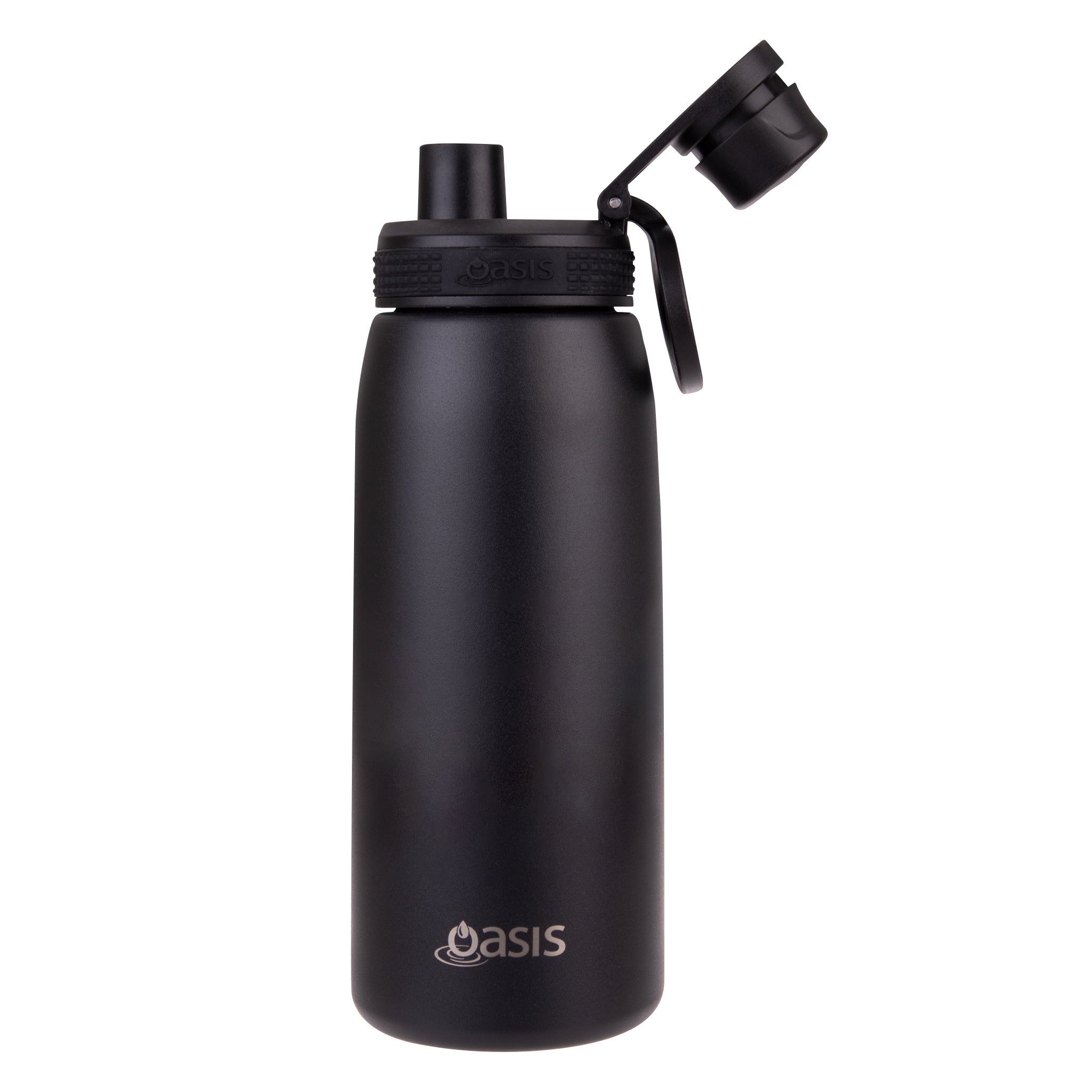 Oasis Double Wall Sports Bottle with Screw Cap 780ml - Black