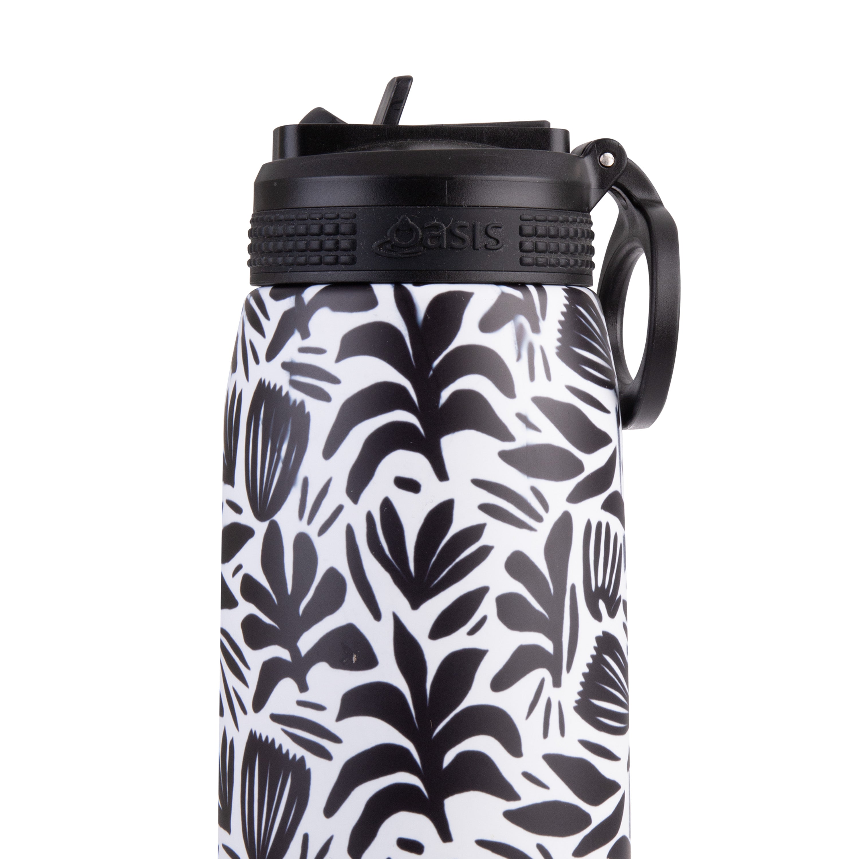 Oasis Double Wall Sports Bottle with Sipper Straw 780ml - Mono. Blooms