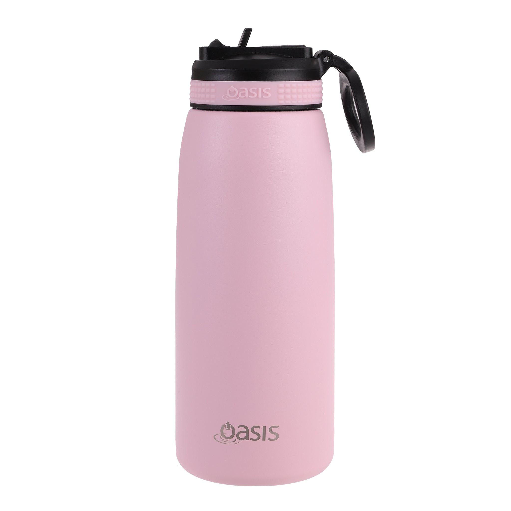 Oasis Double Wall Sports Bottle with Sipper Straw 780ml - Carnation