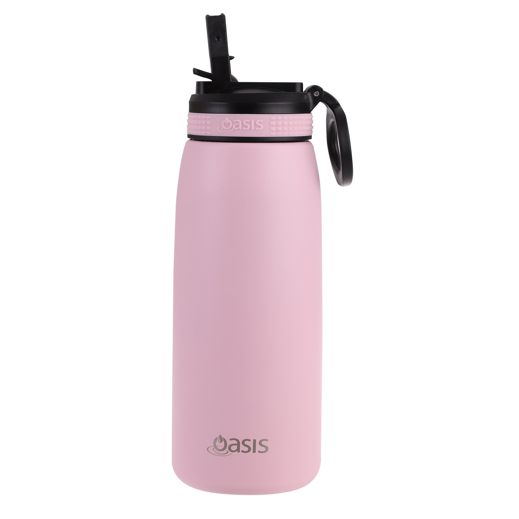 Oasis Double Wall Sports Bottle with Sipper Straw 780ml - Carnation