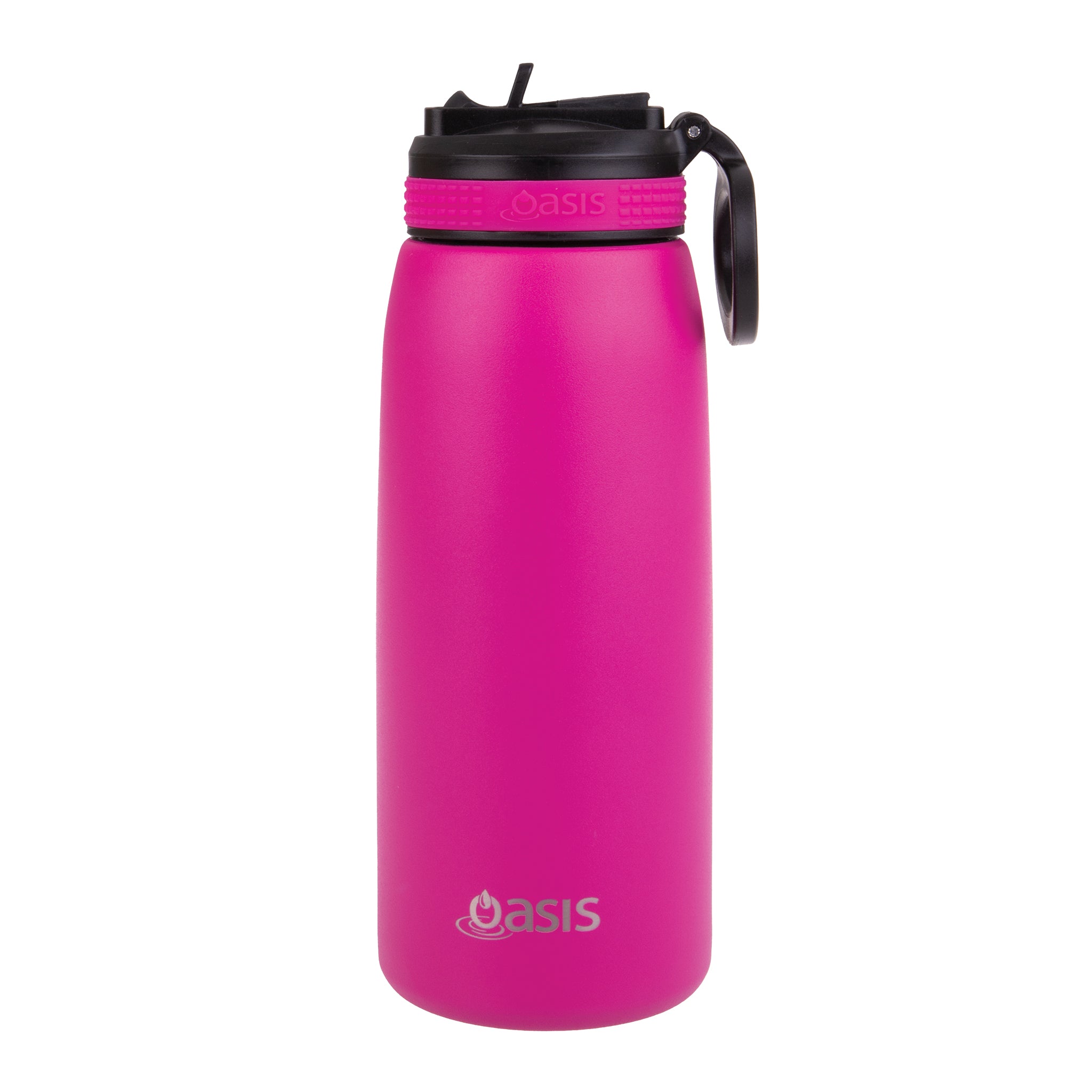 Oasis Double Wall Sports Bottle with Sipper Straw 780ml - Fuchsia