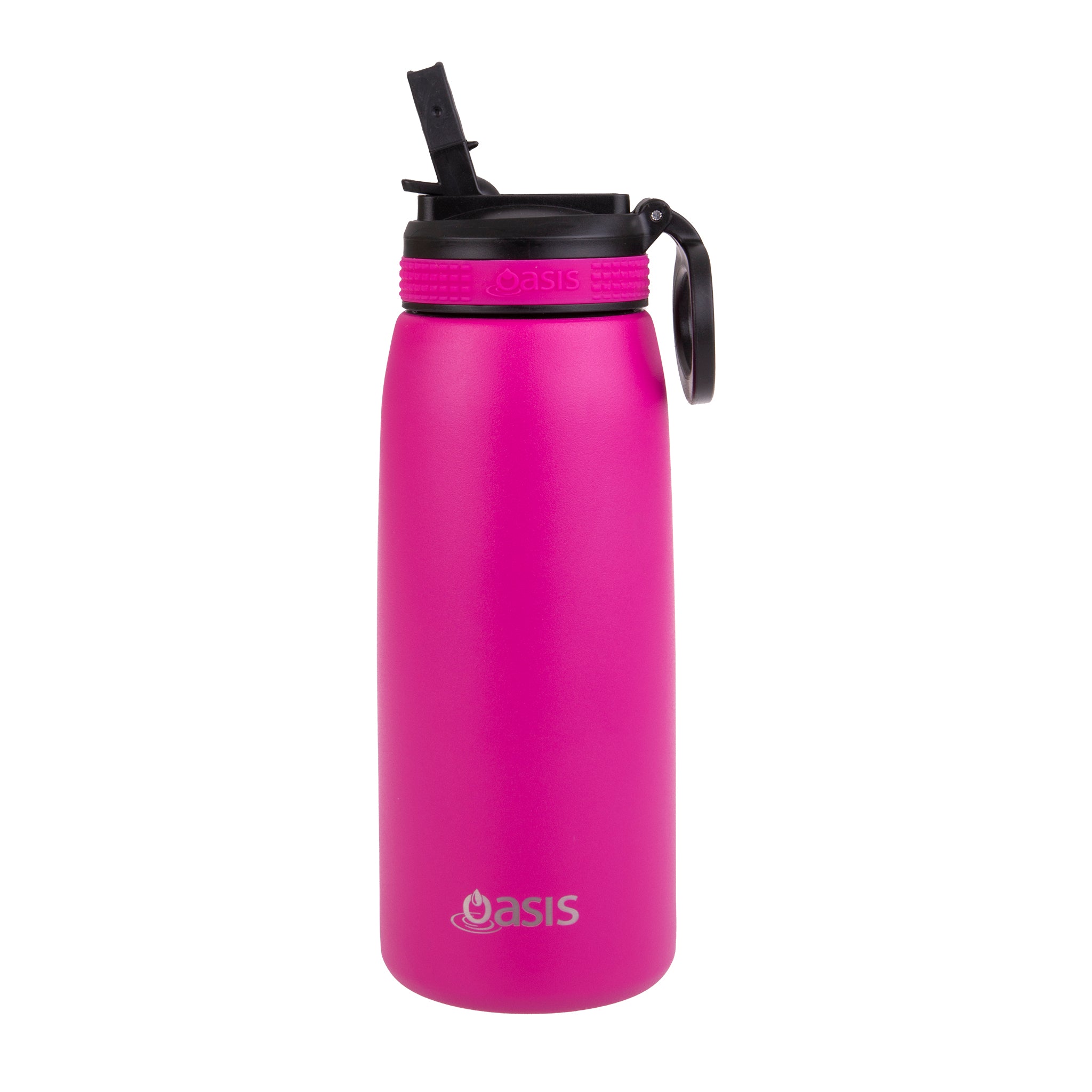 Oasis Double Wall Sports Bottle with Sipper Straw 780ml - Fuchsia