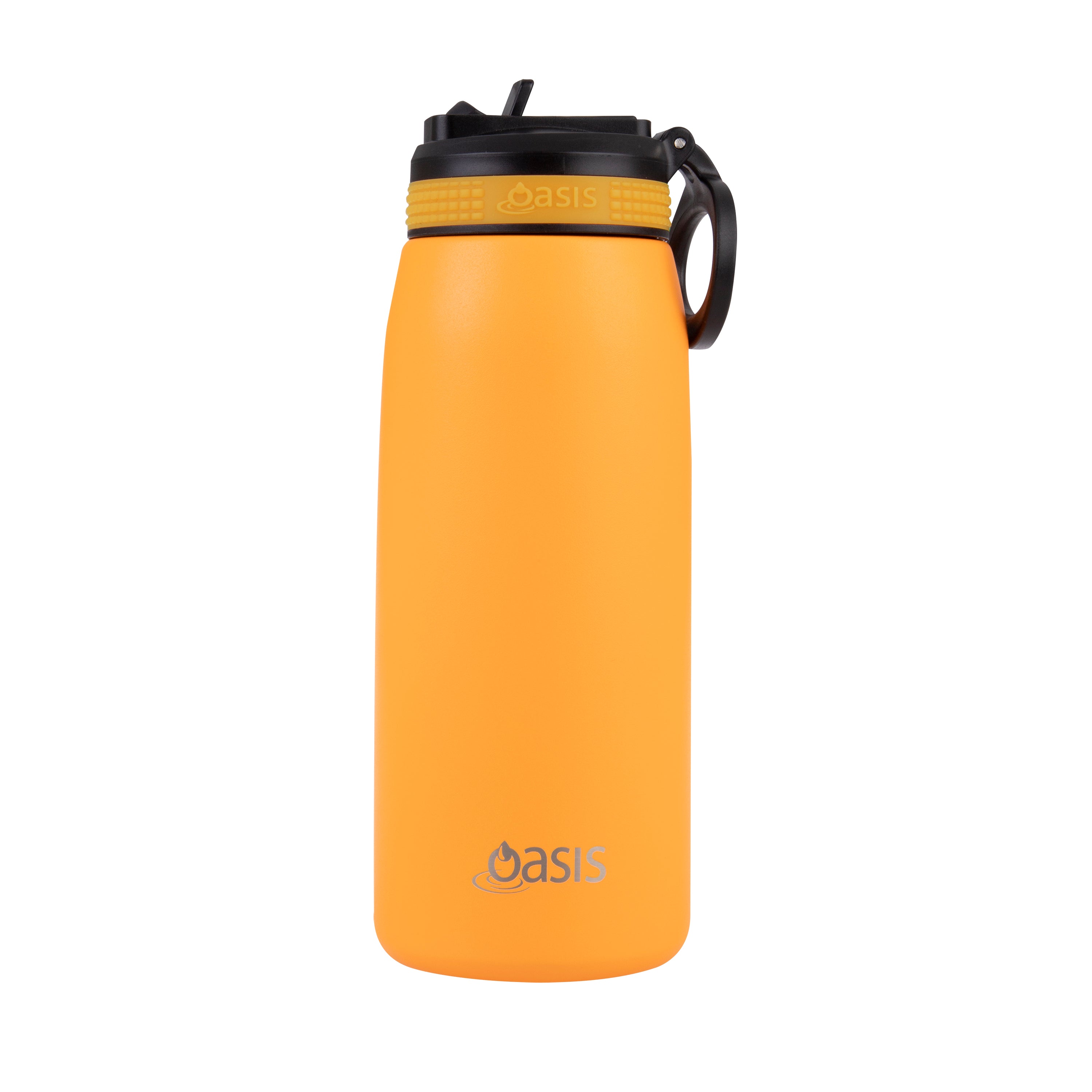 Oasis Double Wall Sports Bottle with Sipper Straw 780ml - Neon Orange