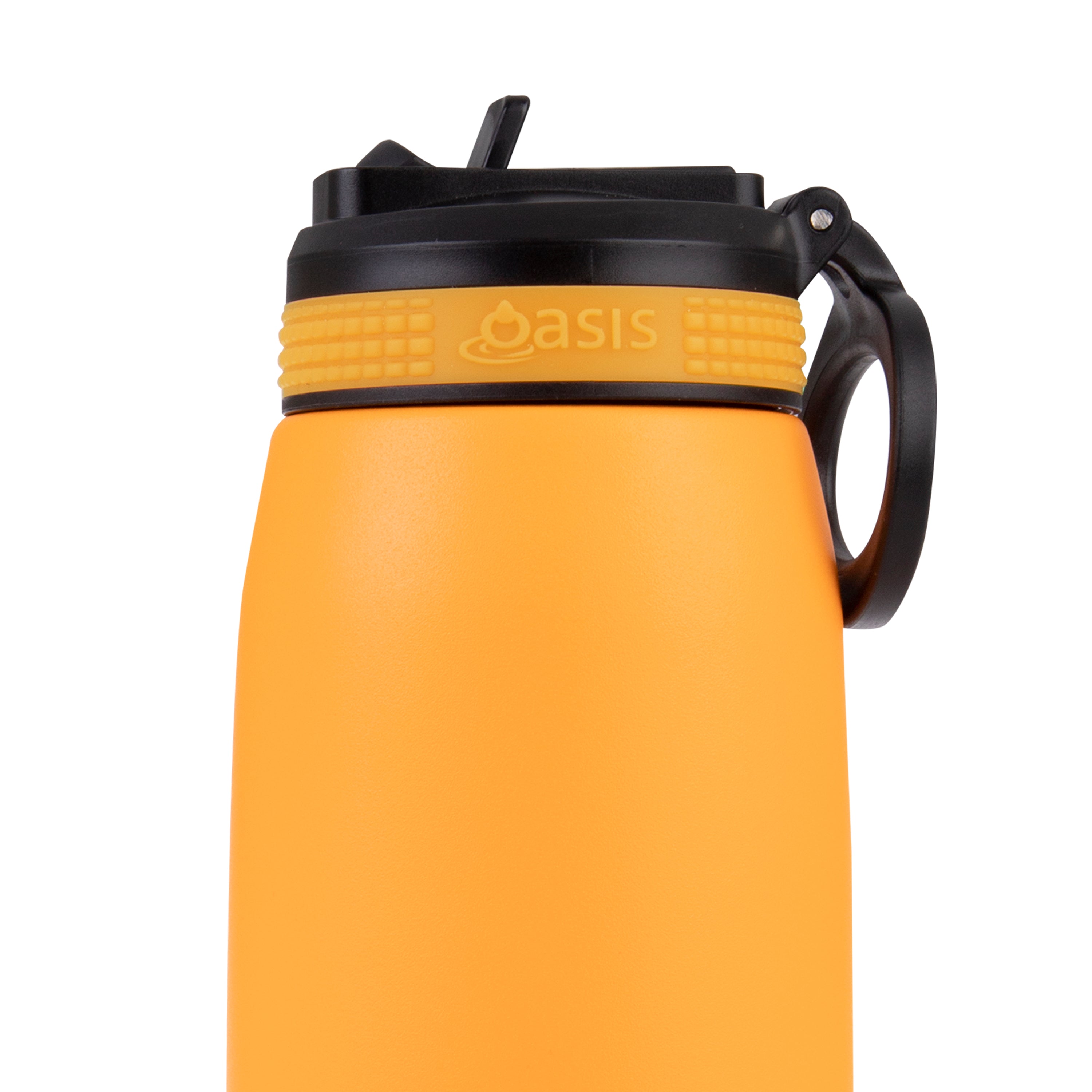 Oasis Double Wall Sports Bottle with Sipper Straw 780ml - Neon Orange