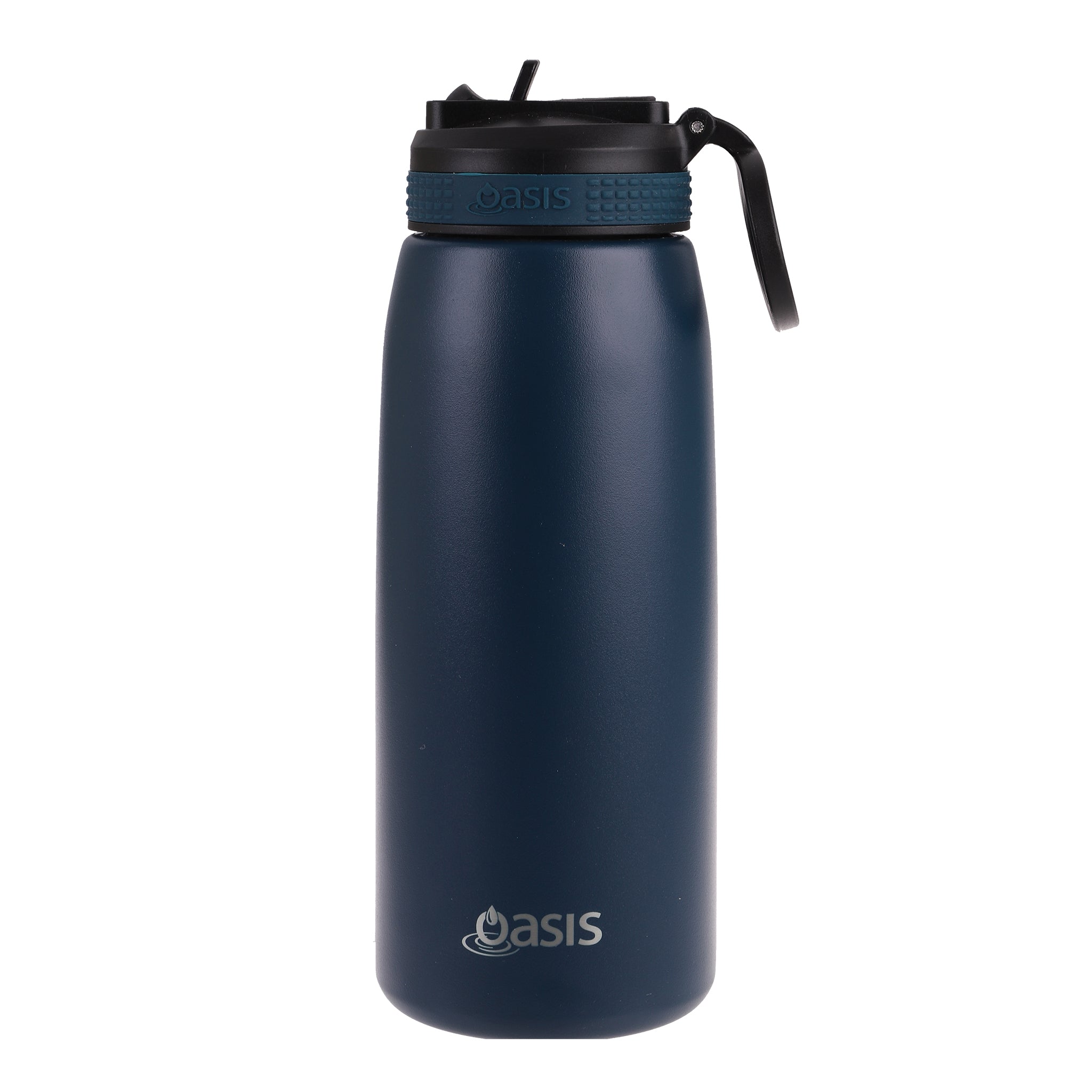 Oasis Double Wall Sports Bottle with Sipper Straw 780ml - Navy