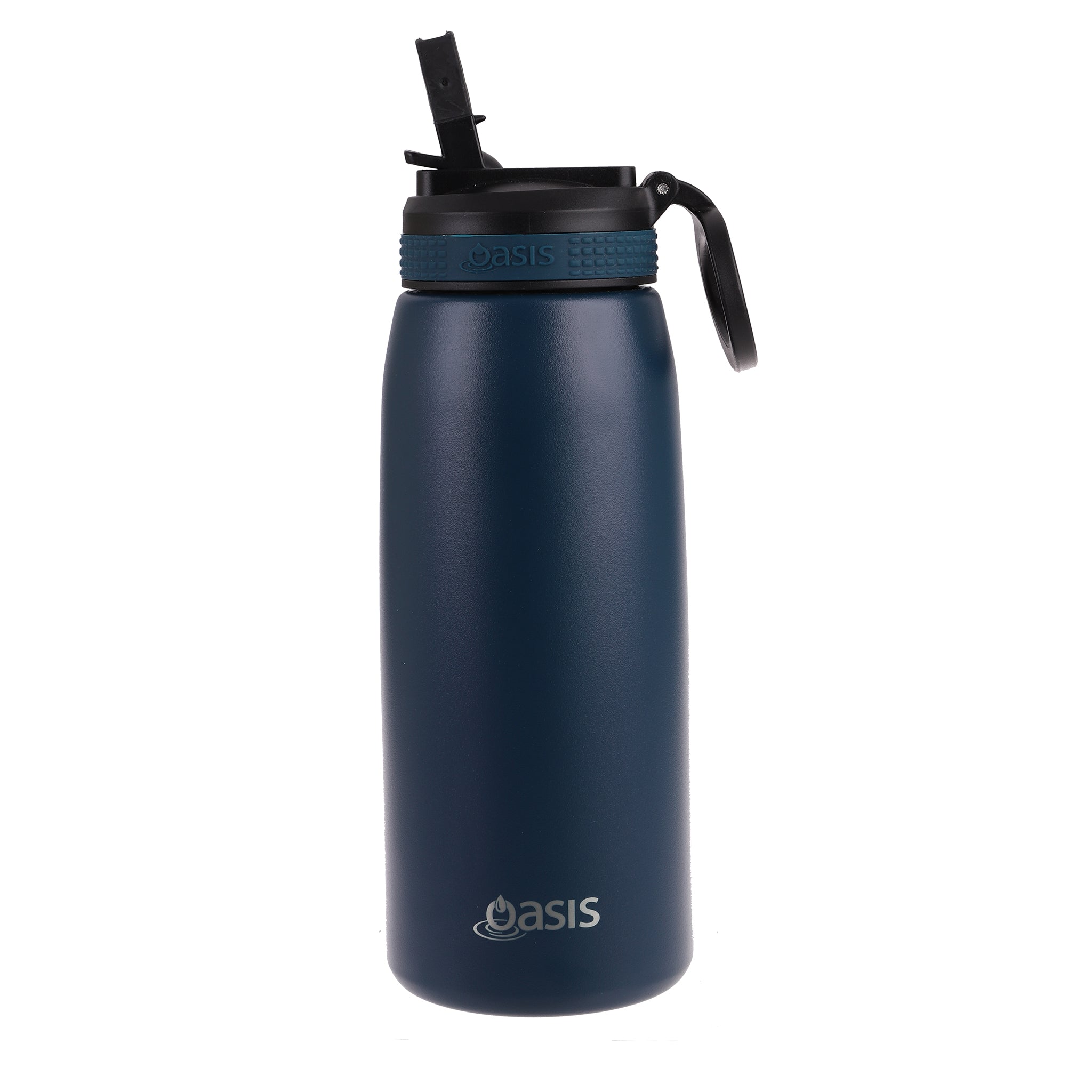 Oasis Double Wall Sports Bottle with Sipper Straw 780ml - Navy