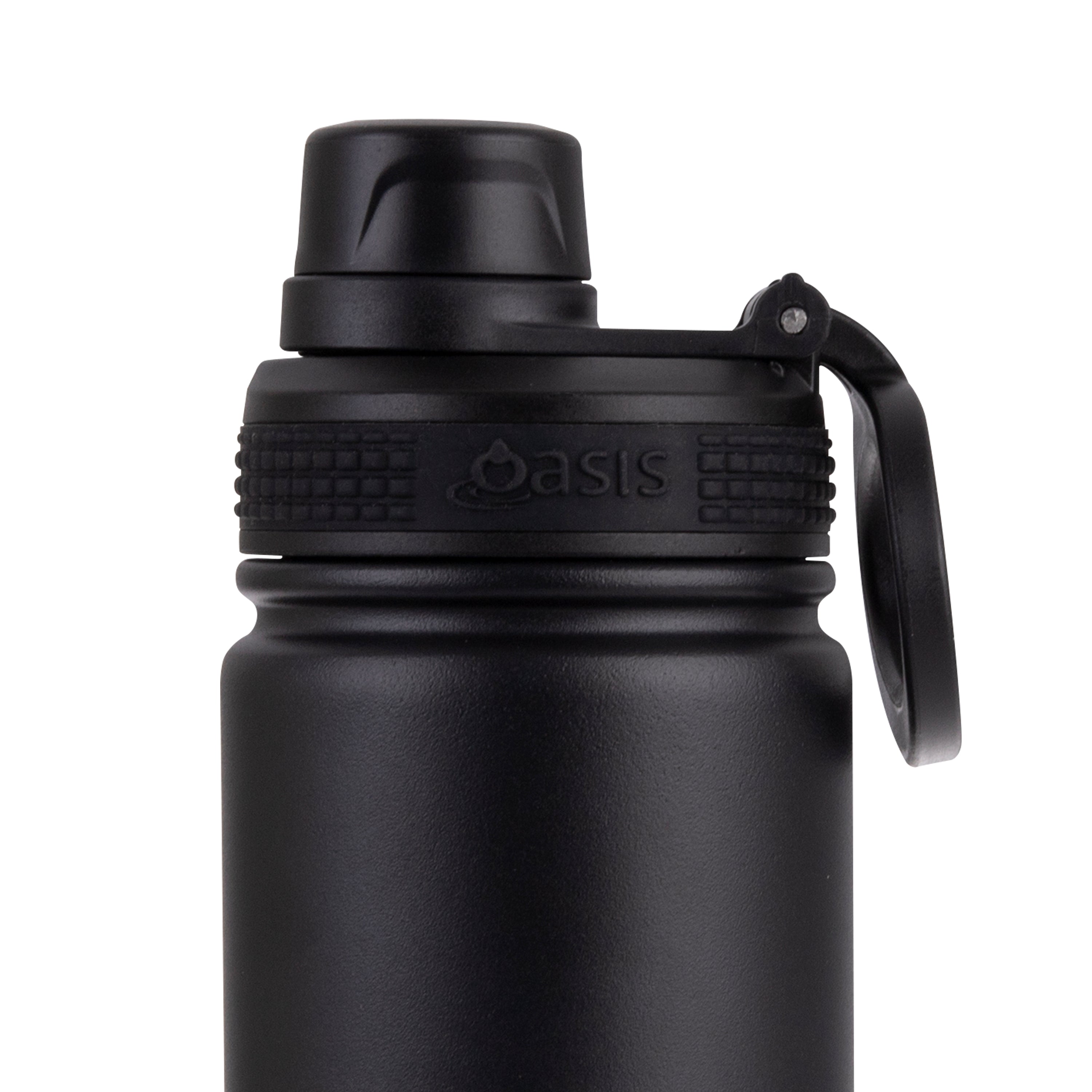 Oasis Challenger Double Wall Sports Bottle with Screw Cap 550ml - Black