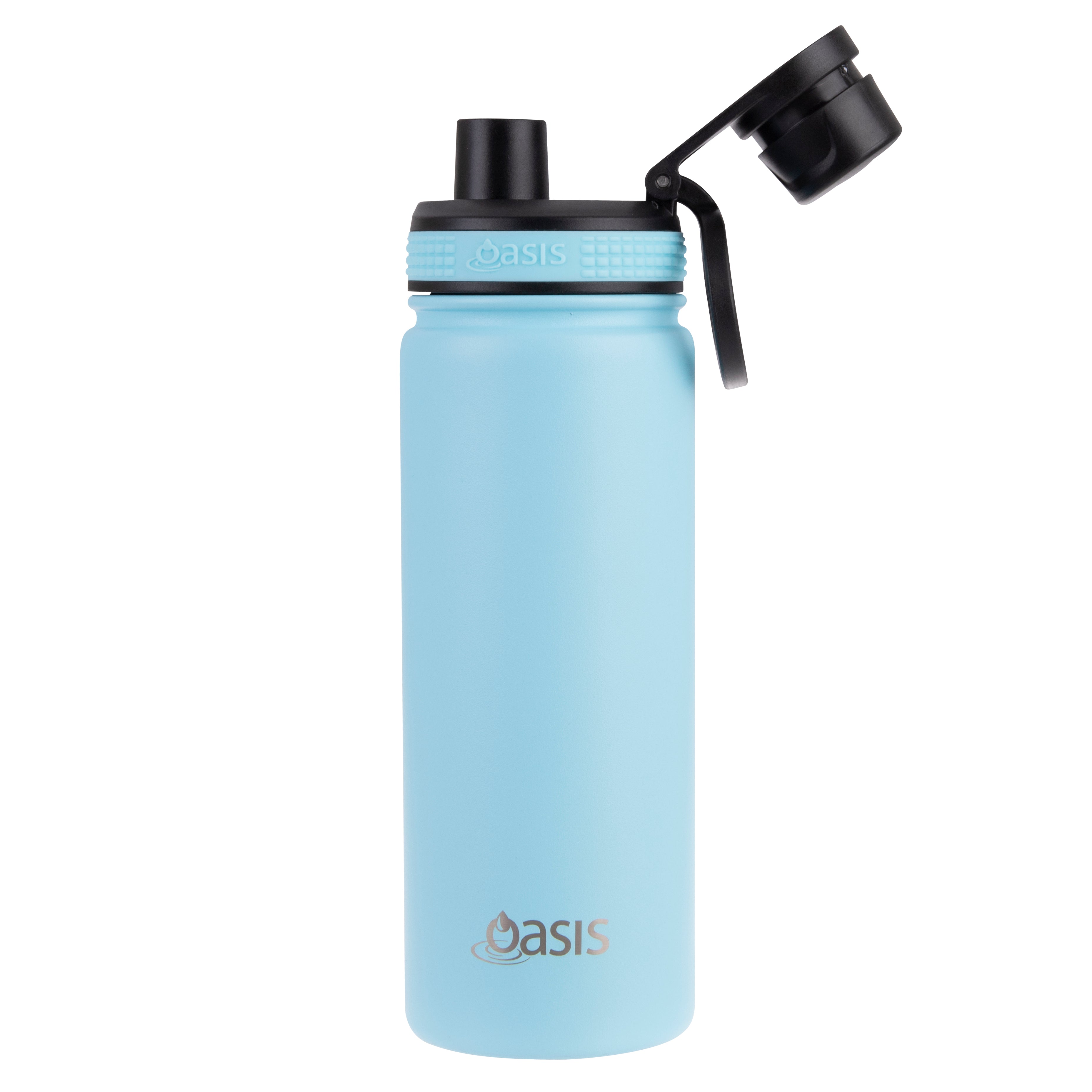 Oasis Challenger Double Wall Sports Bottle with Screw Cap 550ml - Island Blue