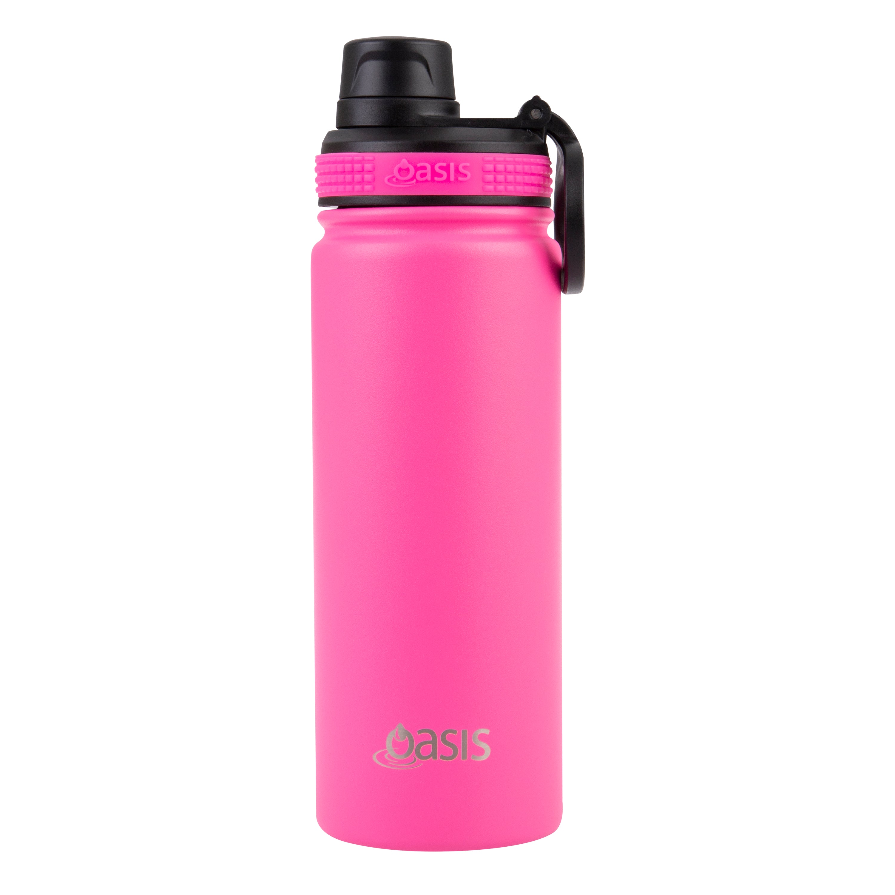 Oasis Challenger Double Wall Sports Bottle with Screw Cap 550ml - Neon Pink