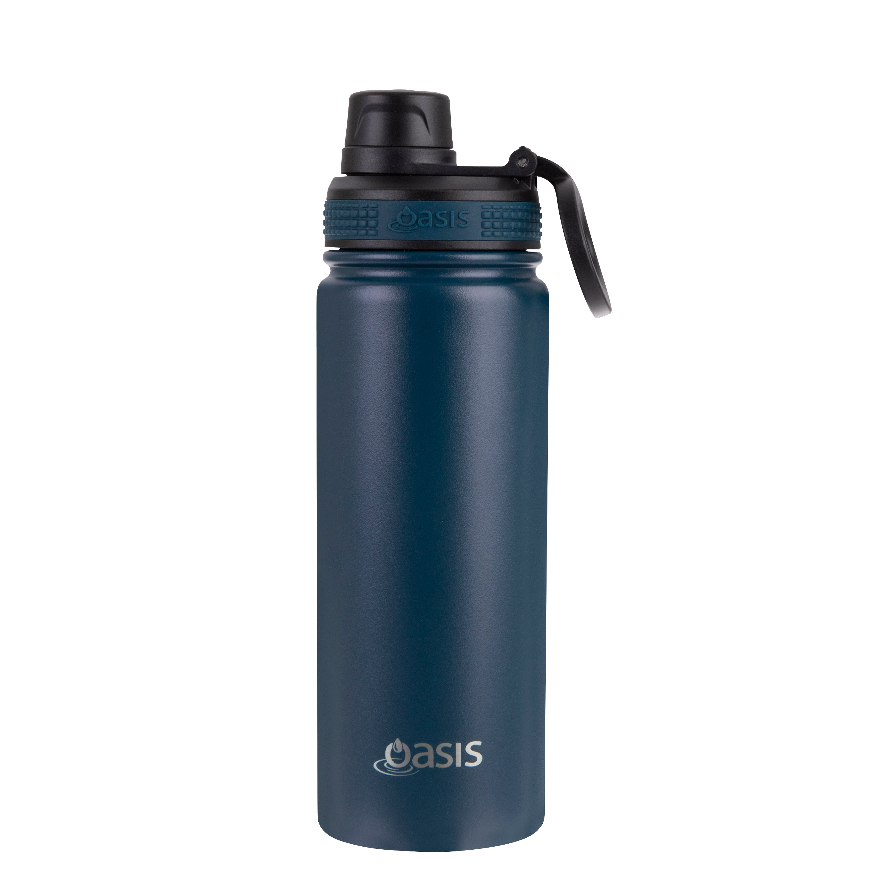 Oasis Challenger Double Wall Sports Bottle with Screw Cap 550ml - Navy