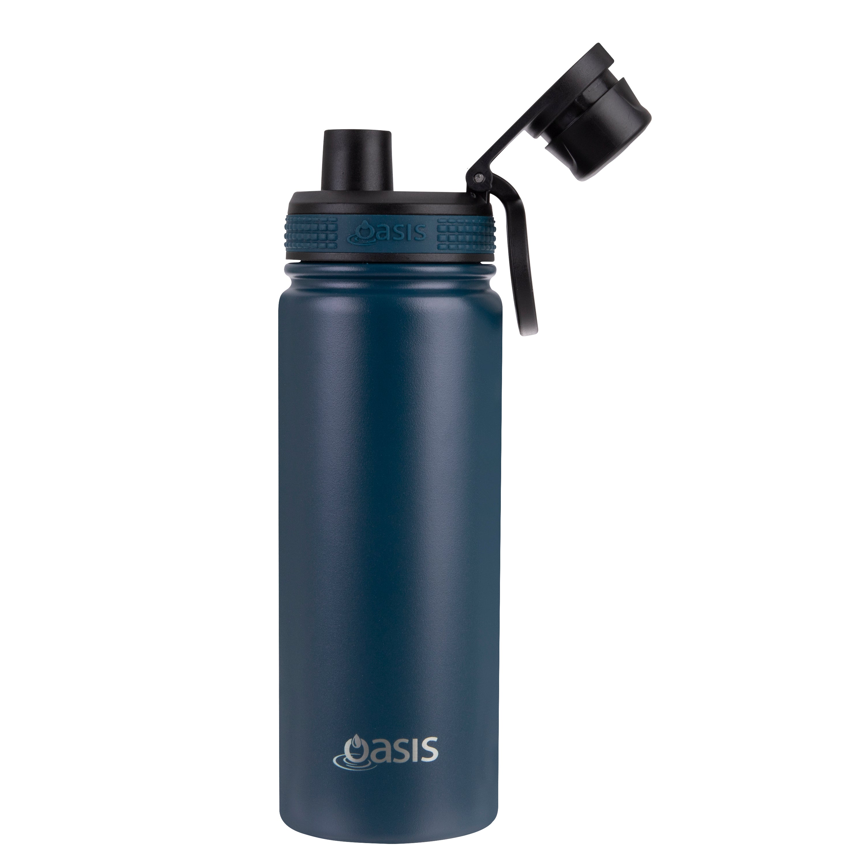 Oasis Challenger Double Wall Sports Bottle with Screw Cap 550ml - Navy