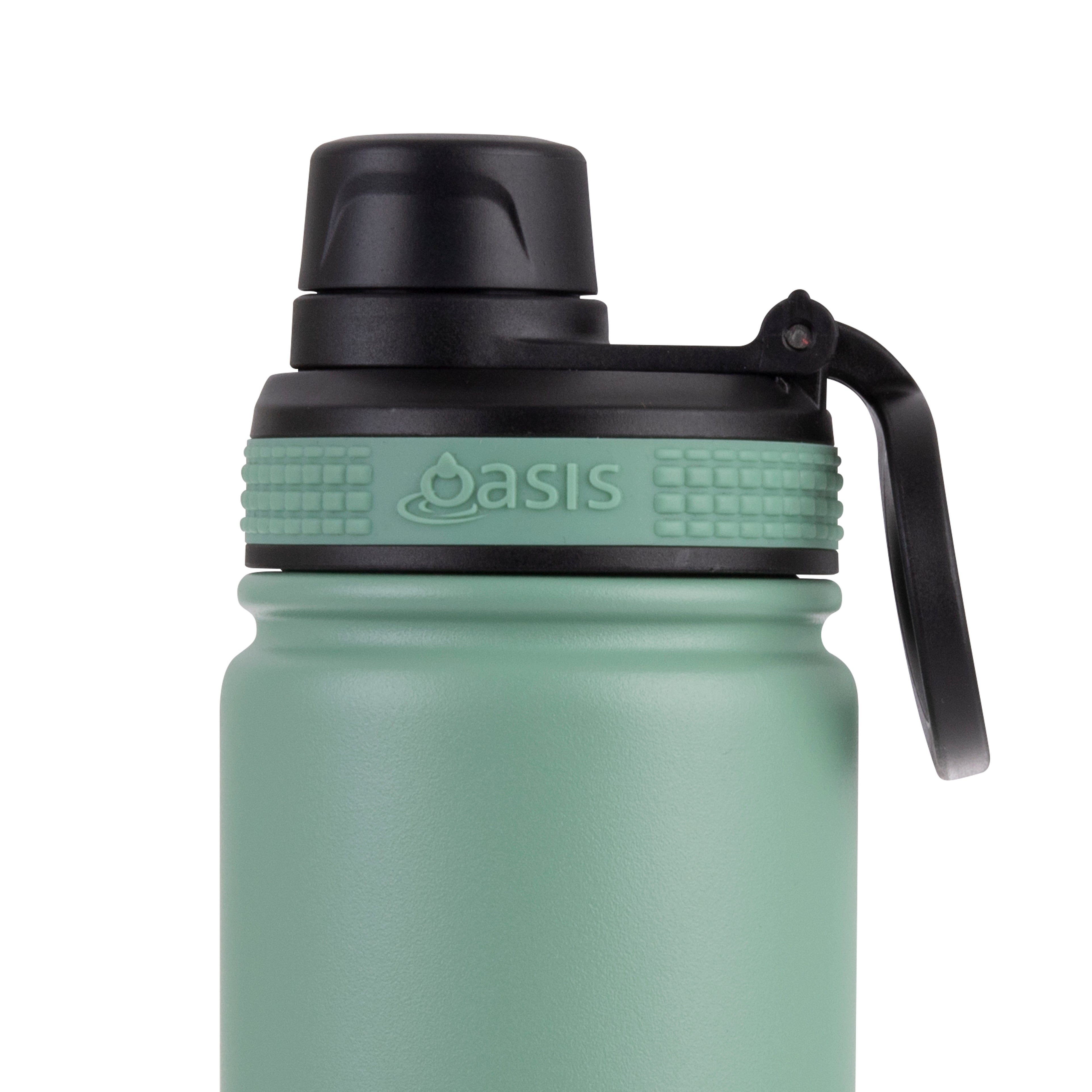 Oasis Challenger Double Wall Sports Bottle with Screw Cap 550ml - Sage Green