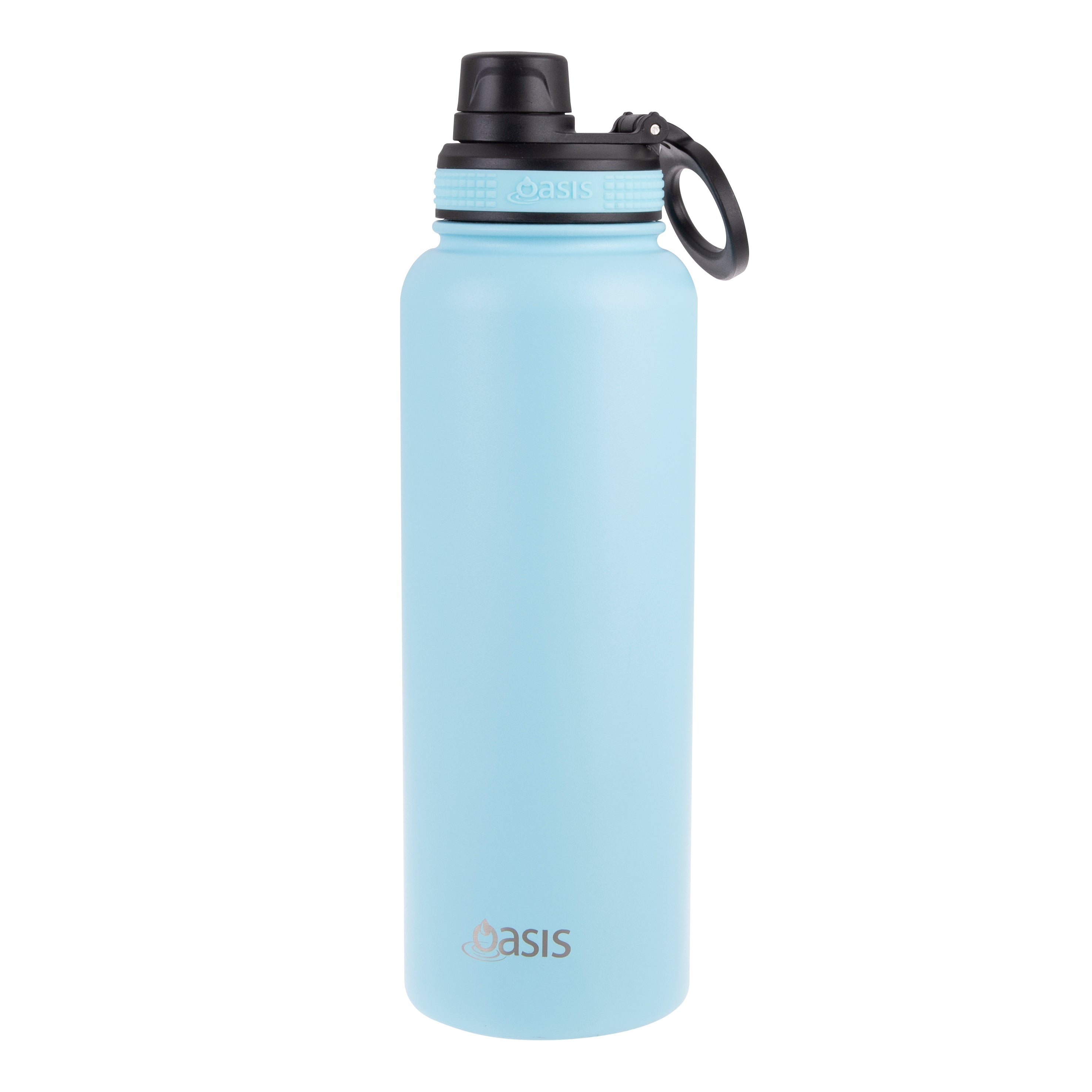 Oasis Challenger Double Wall Sports Bottle with Screw Cap 1.1L - Island Blue