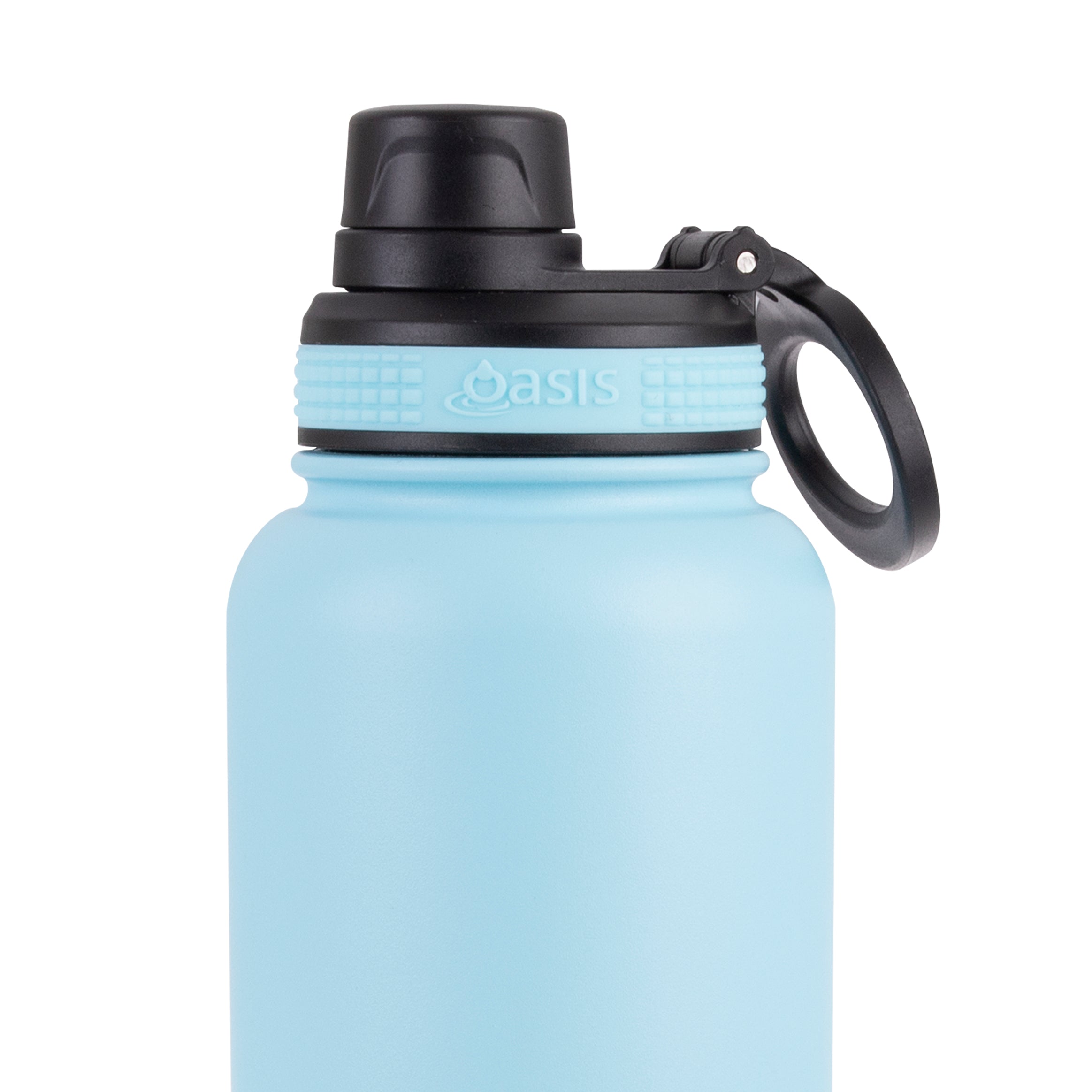 Oasis Challenger Double Wall Sports Bottle with Screw Cap 1.1L - Island Blue