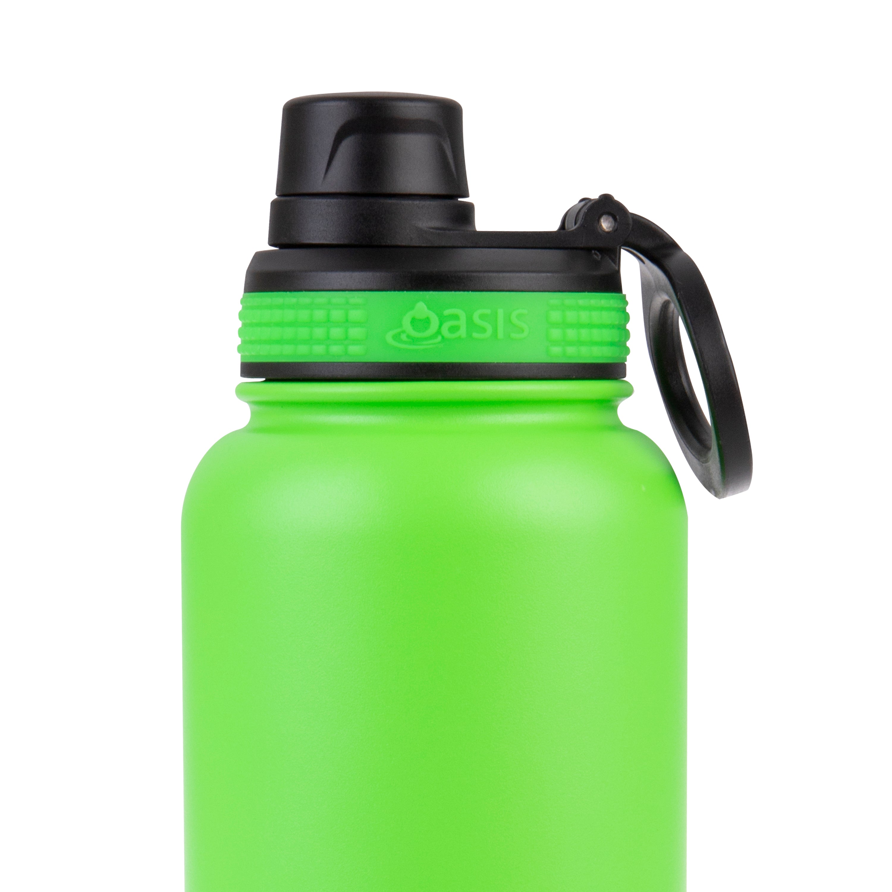 Oasis Challenger Double Wall Sports Bottle with Screw Cap 1.1L - Neon Green