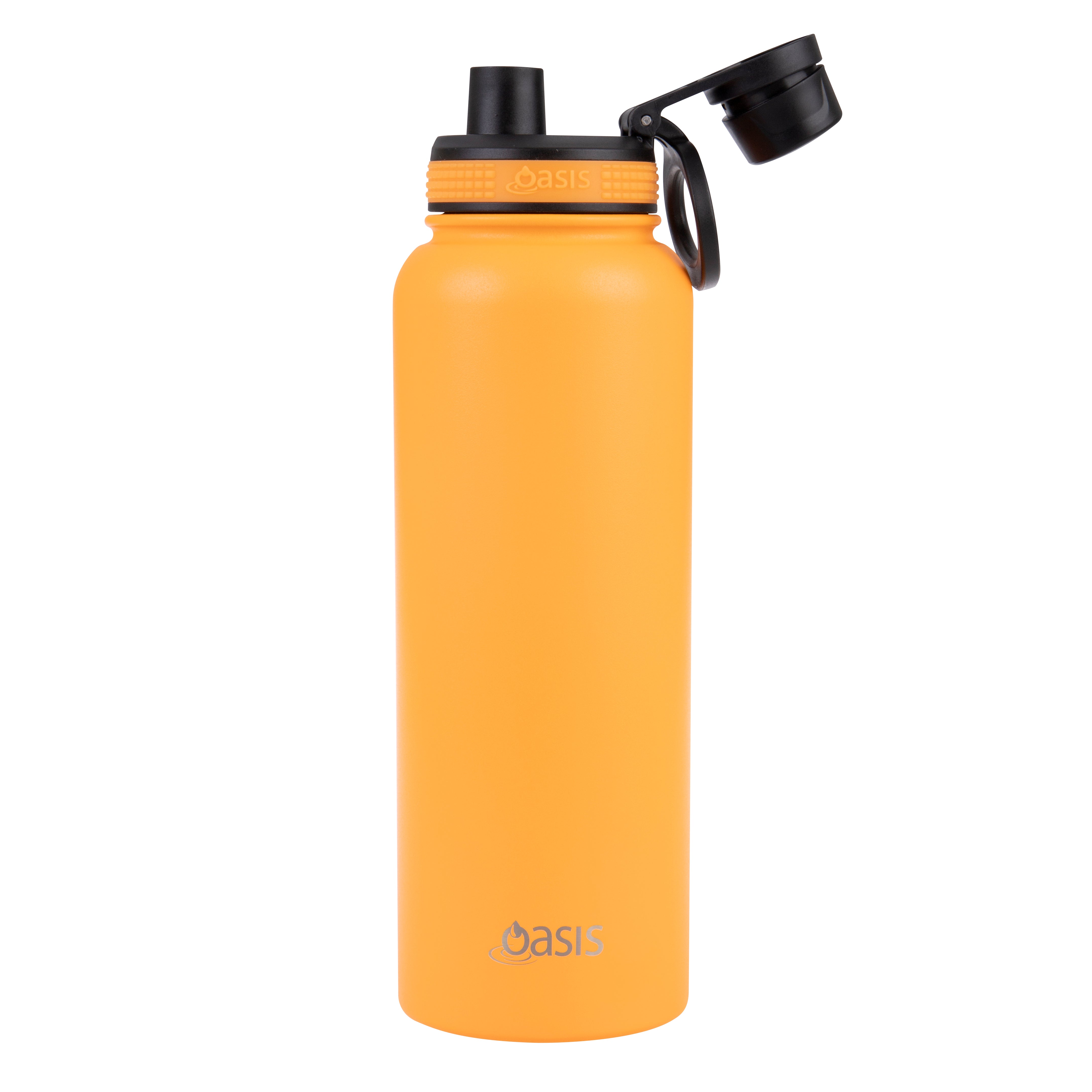 Oasis Challenger Double Wall Sports Bottle with Screw Cap 1.1L - Neon Orange