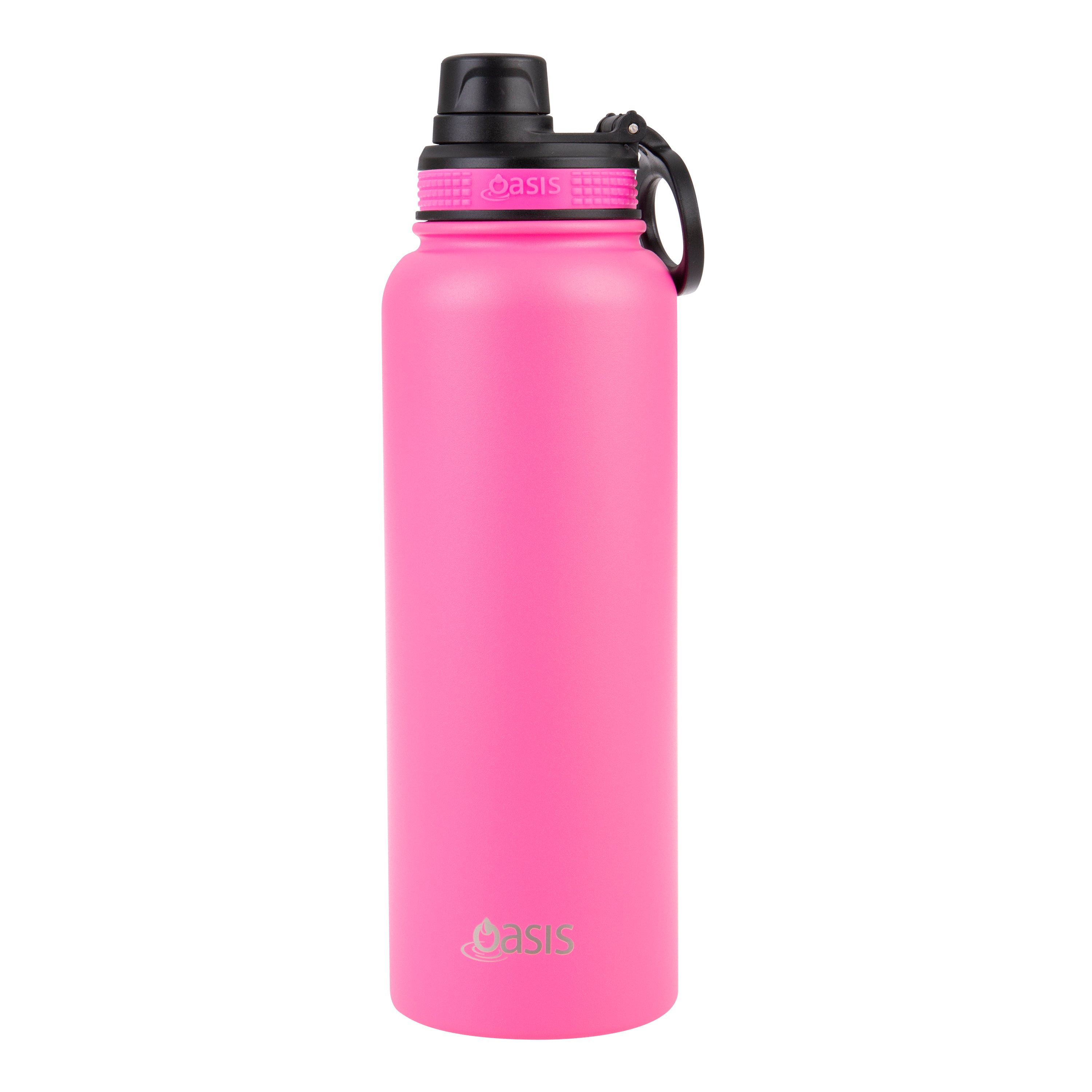 Oasis Challenger Double Wall Sports Bottle with Screw Cap 1.1L - Neon Pink