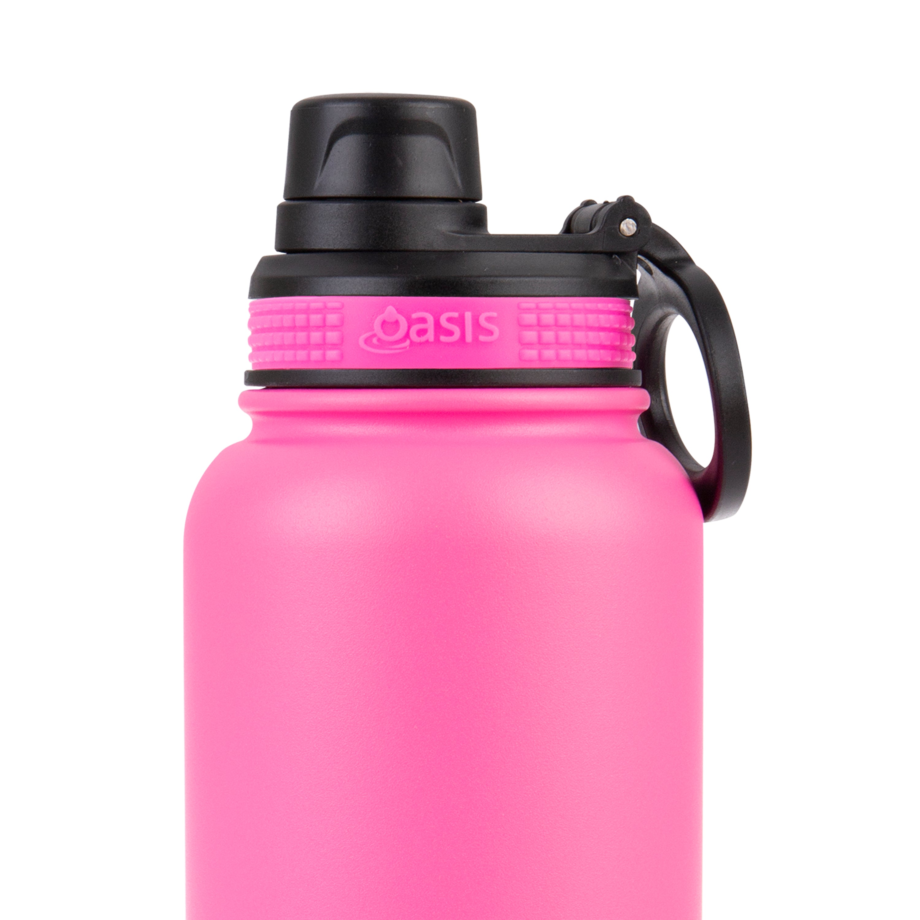 Oasis Challenger Double Wall Sports Bottle with Screw Cap 1.1L - Neon Pink