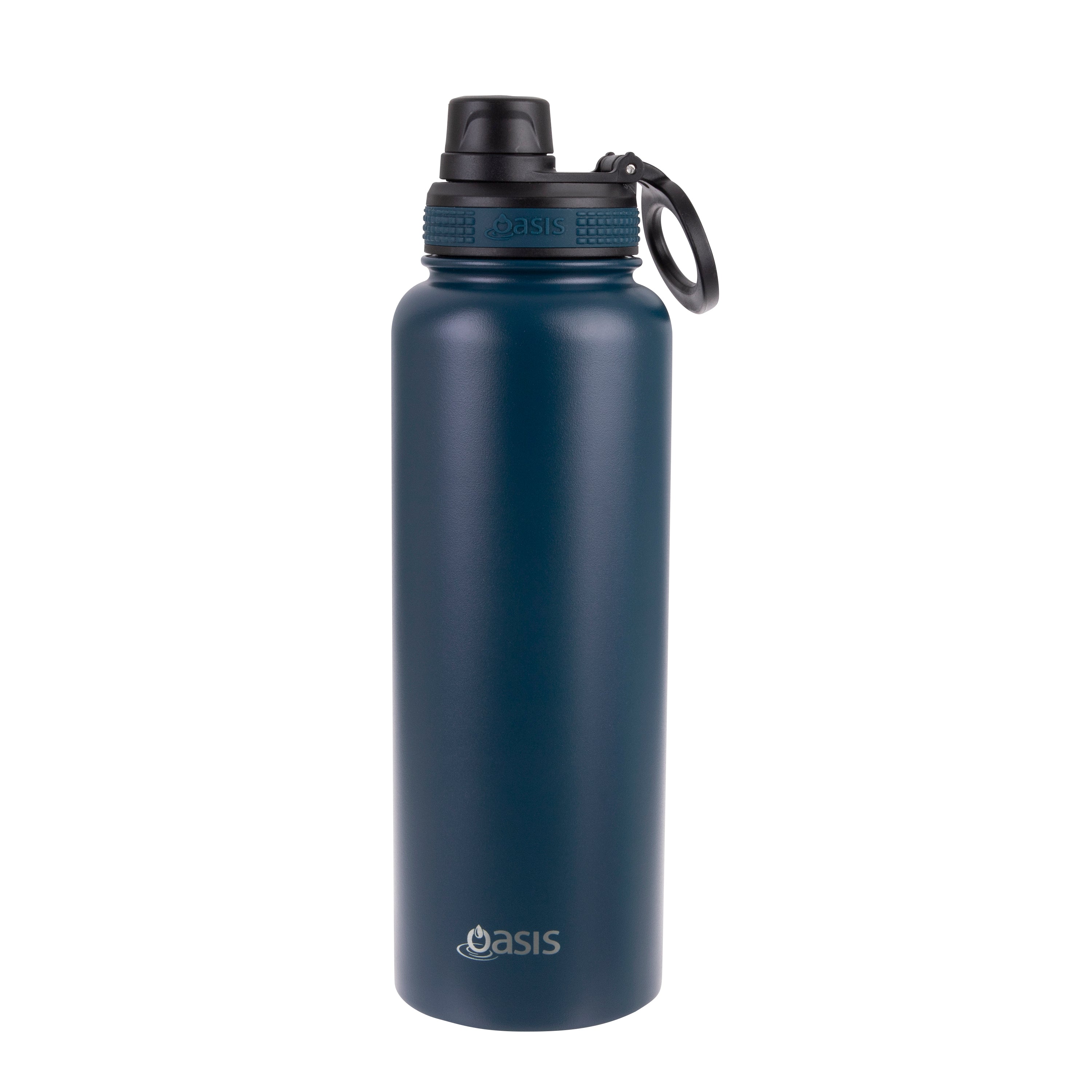 Oasis Challenger Double Wall Sports Bottle with Screw Cap 1.1L - Navy