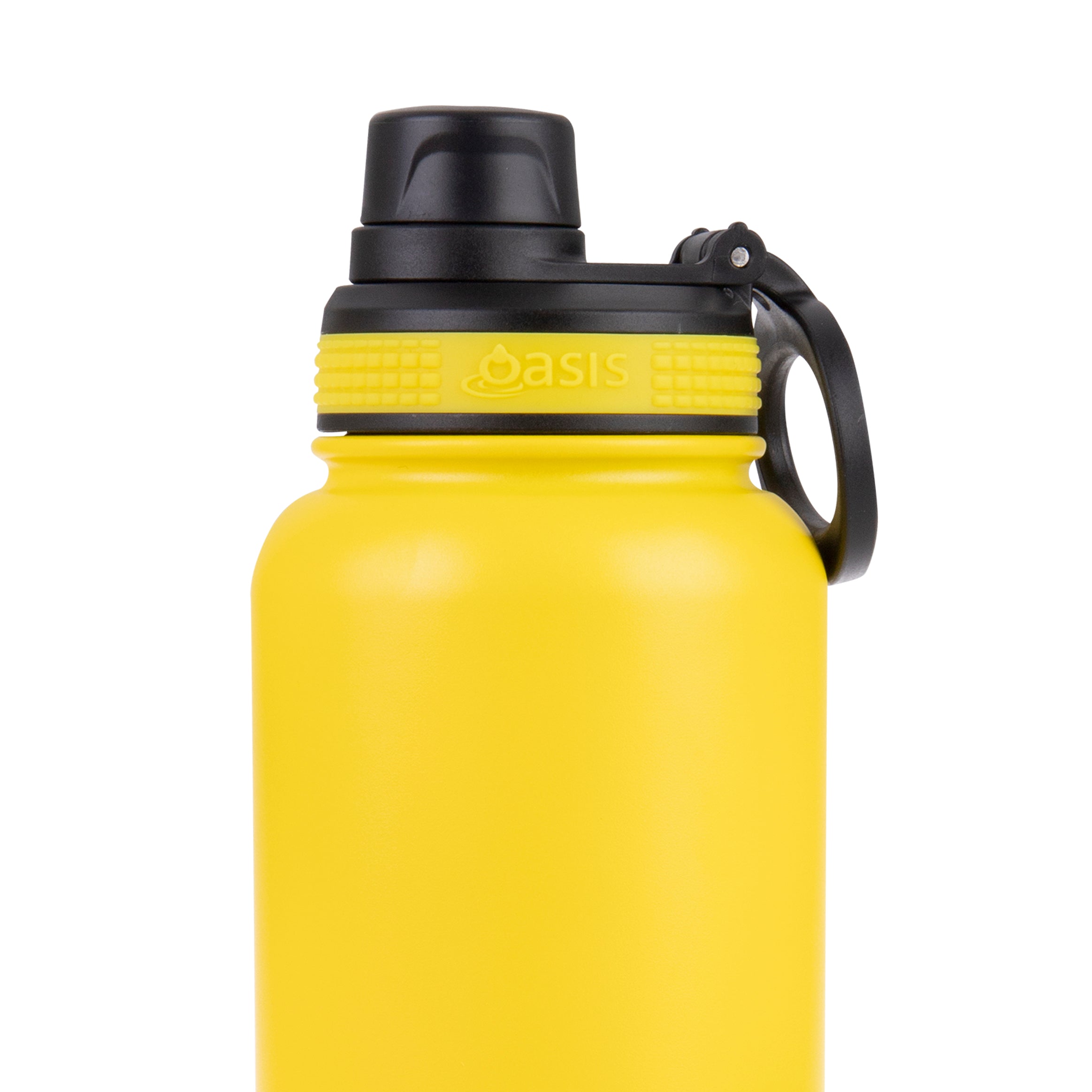 Oasis Challenger Double Wall Sports Bottle with Screw Cap 1.1L - Neon Yellow