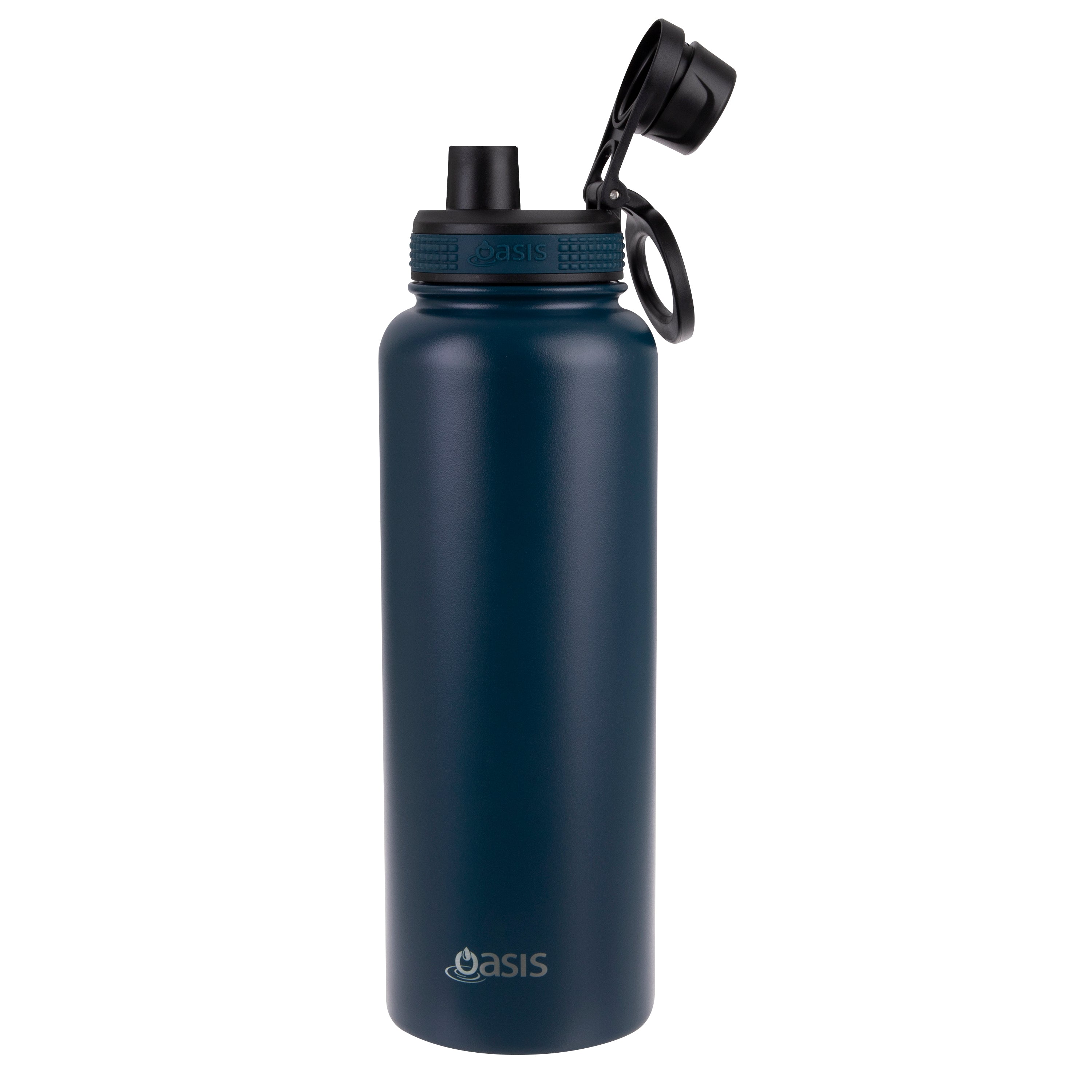 Oasis Challenger Double Wall Sports Bottle with Screw Cap 1.1L - Navy