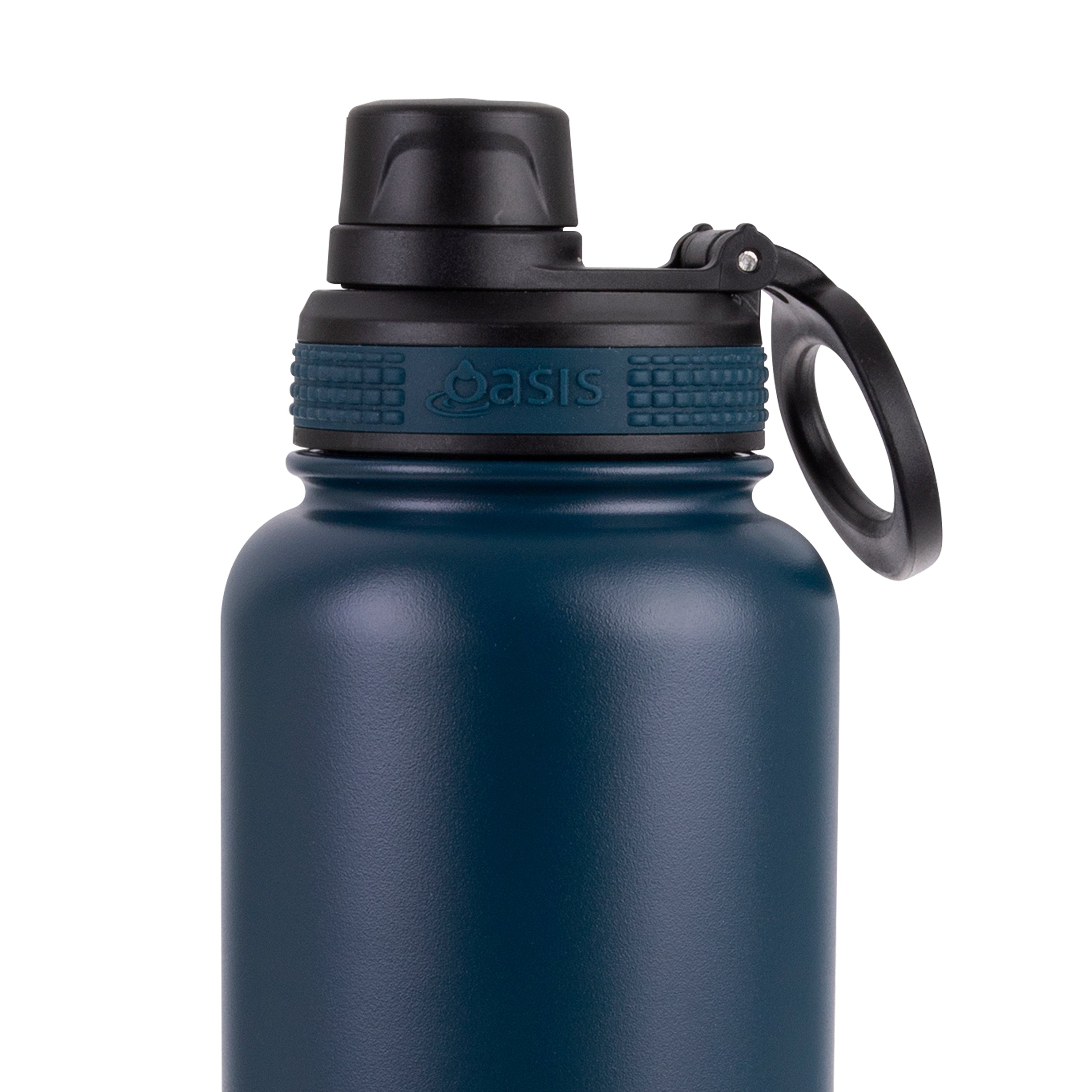 Oasis Challenger Double Wall Sports Bottle with Screw Cap 1.1L - Navy