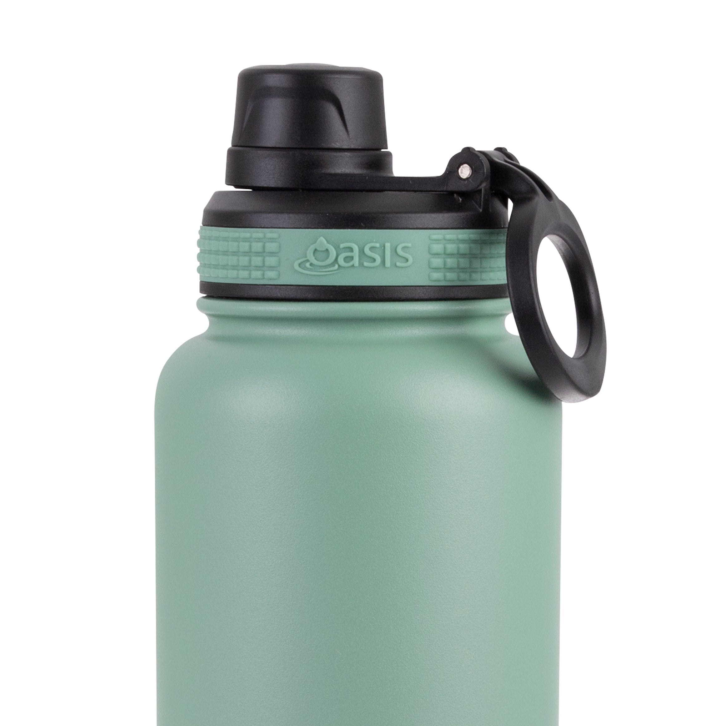 Oasis Challenger Double Wall Sports Bottle with Screw Cap 1.1L - Sage Green