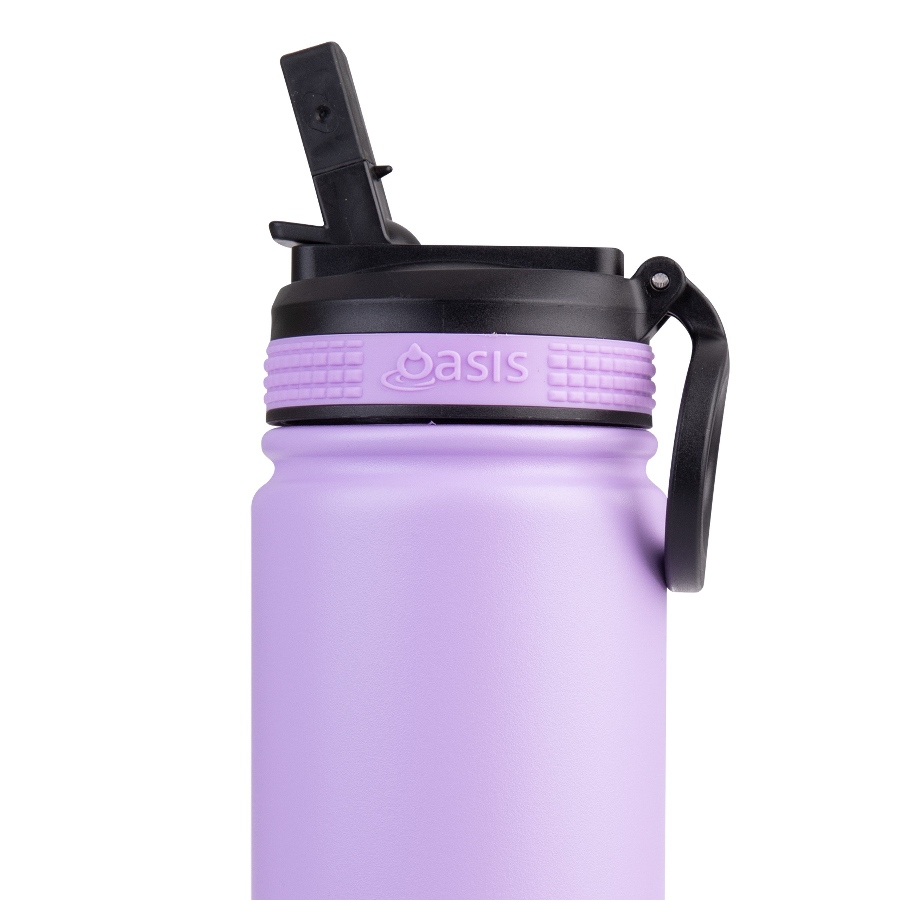 Oasis Challenger Double Wall Sports Bottle with Sipper Straw 550ml - Lavender