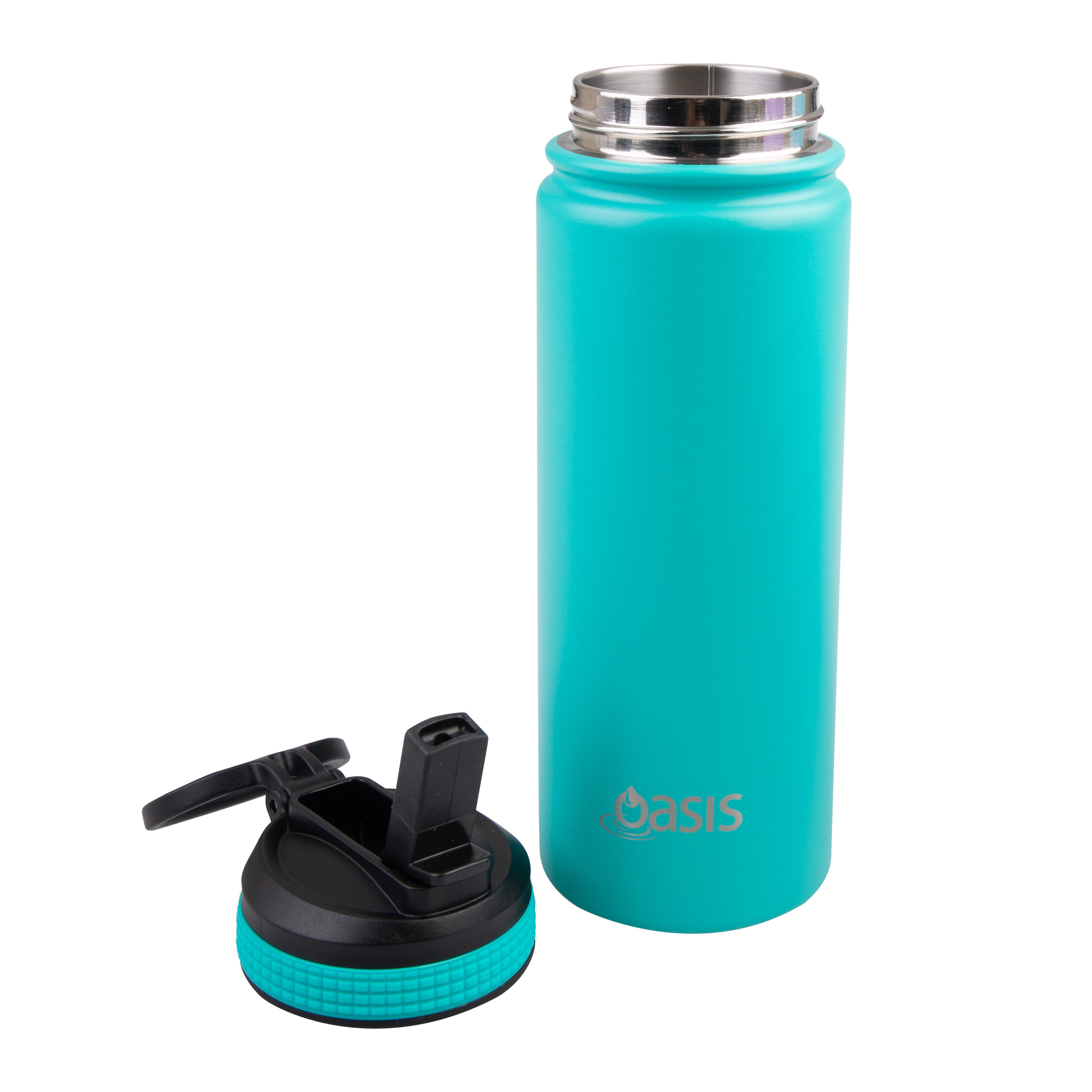 Oasis Challenger Double Wall Sports Bottle with Sipper Straw 550ml - Turquoise