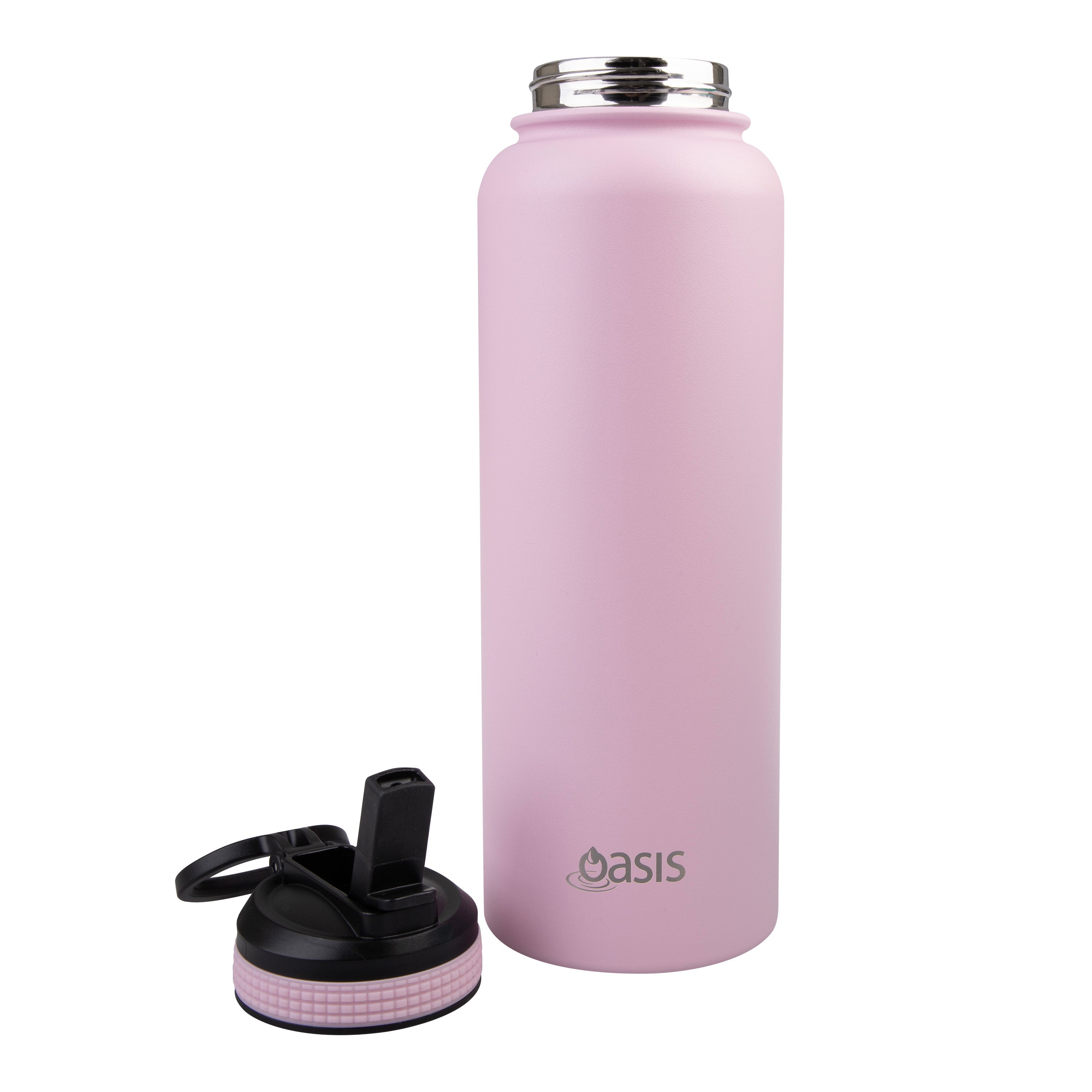 Oasis Challenger Double Wall Sports Bottle with Sipper Straw 1.1L - Carnation