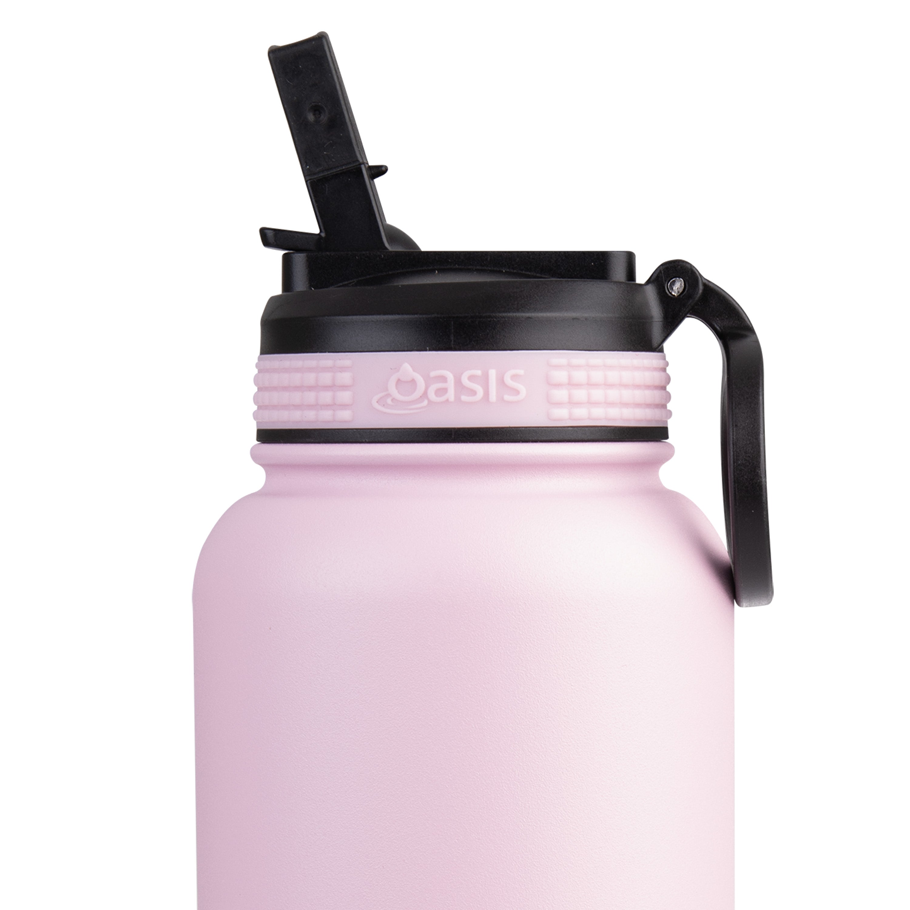 Oasis Challenger Double Wall Sports Bottle with Sipper Straw 1.1L - Carnation