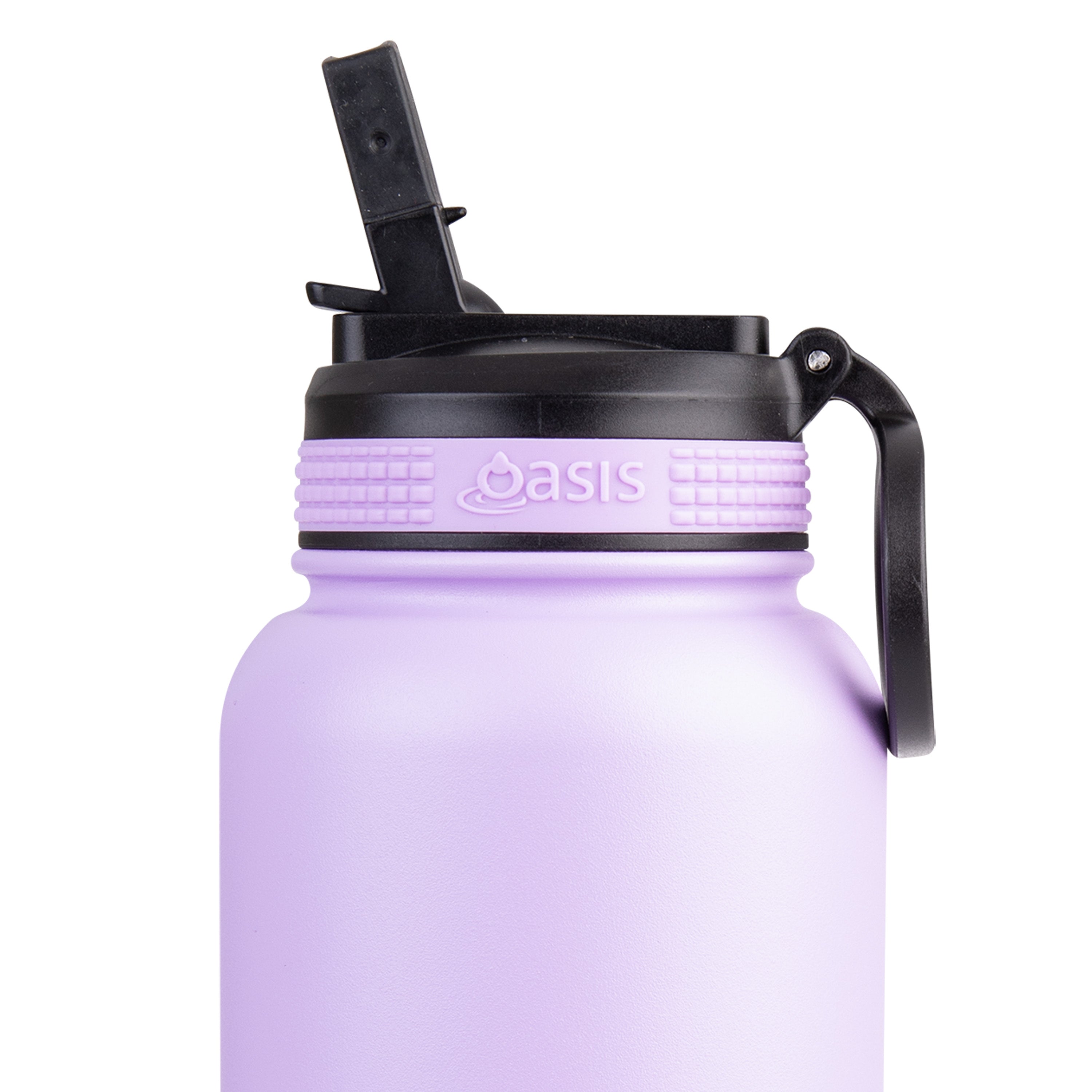 Oasis Challenger Double Wall Sports Bottle with Sipper Straw 1.1L - Lavender