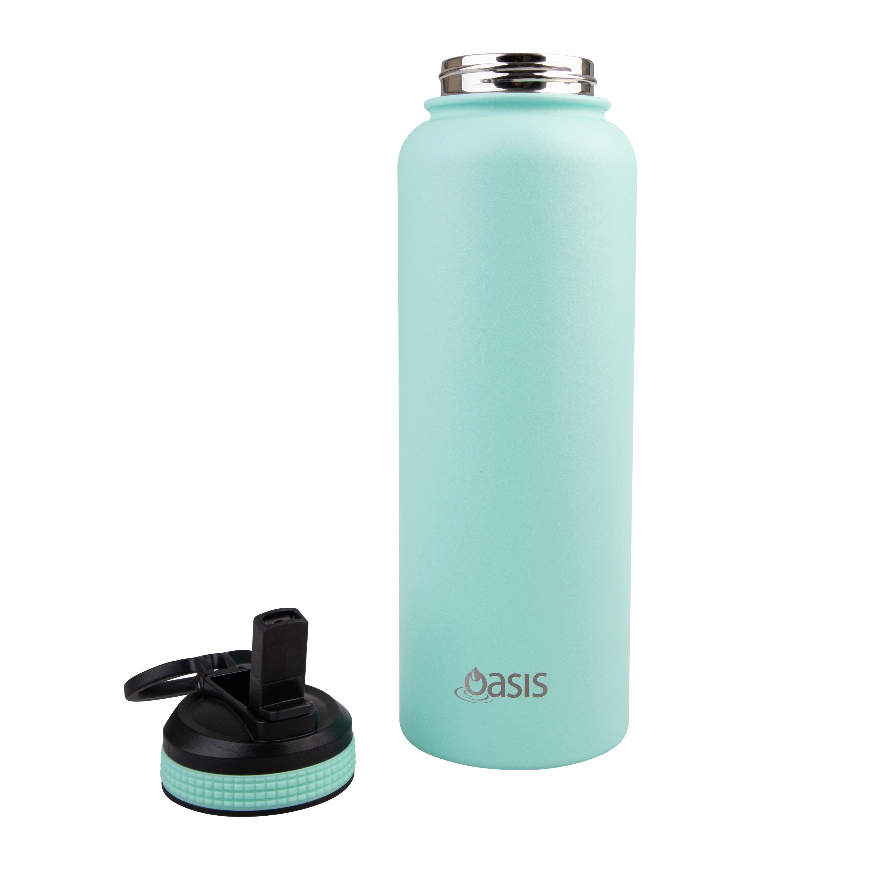 Oasis Challenger Double Wall Sports Bottle with Sipper Straw 1.1L - Mint