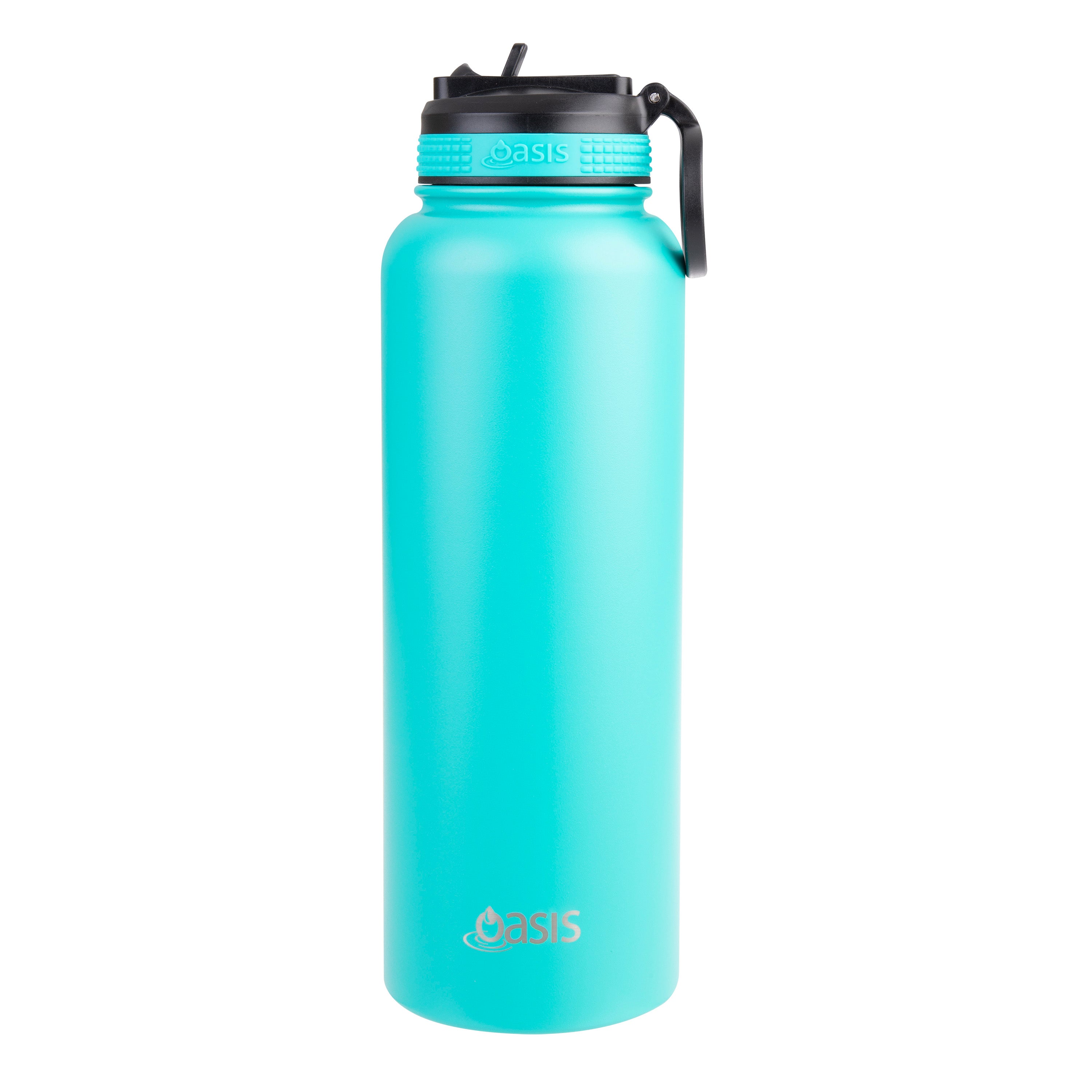 Oasis Challenger Double Wall Sports Bottle with Sipper Straw 1.1L - Turquoise