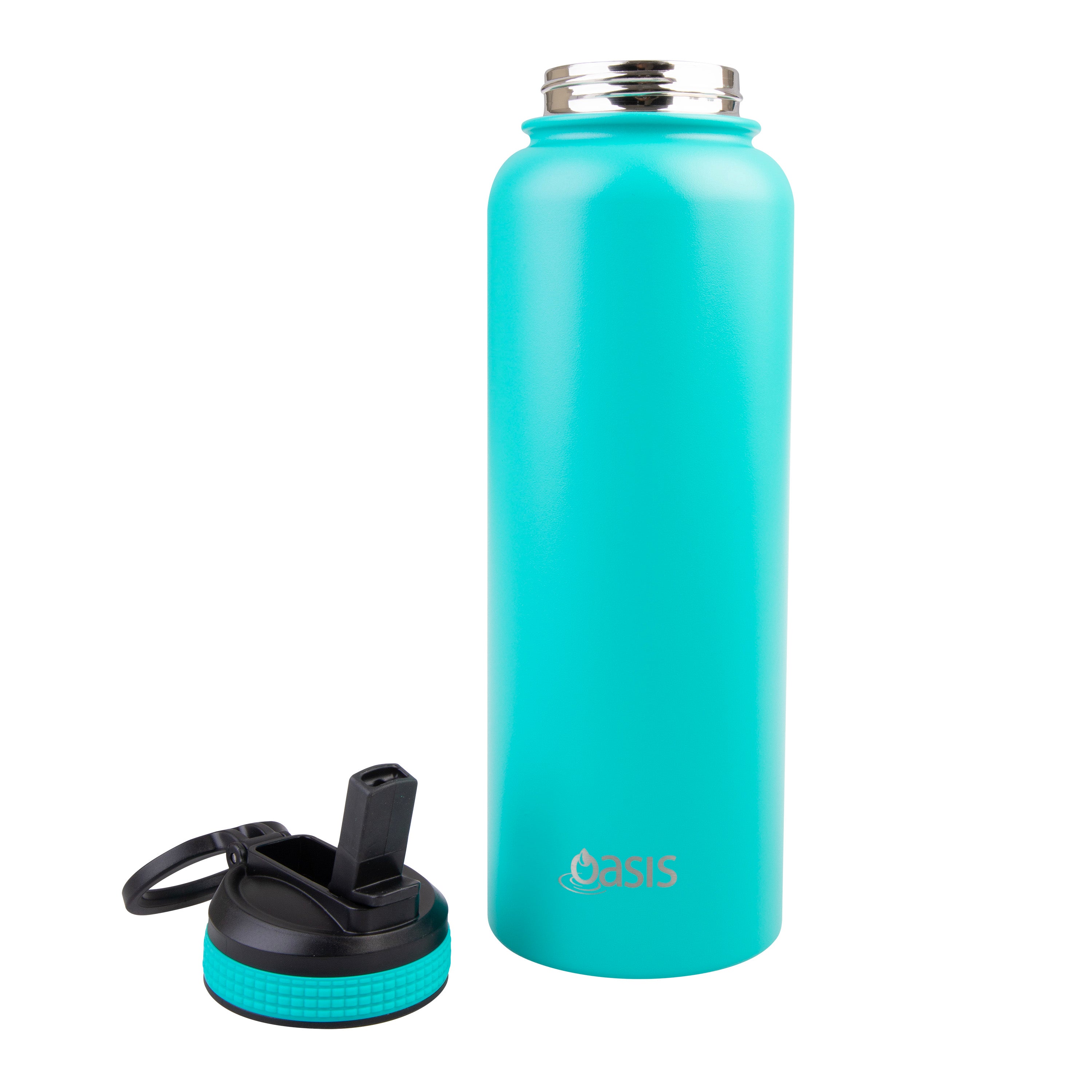 Oasis Challenger Double Wall Sports Bottle with Sipper Straw 1.1L - Turquoise
