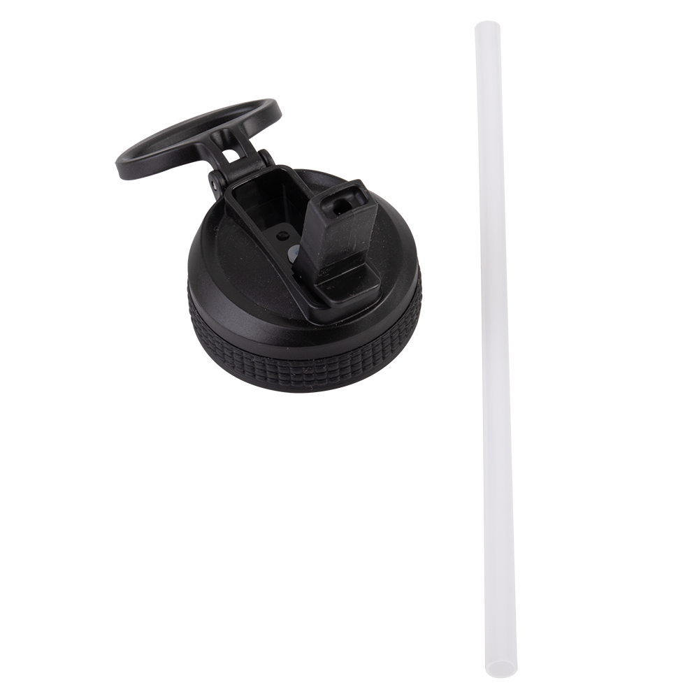 Oasis Challenger Replacement Sipper Lid with Straw – 1.1L (Black)